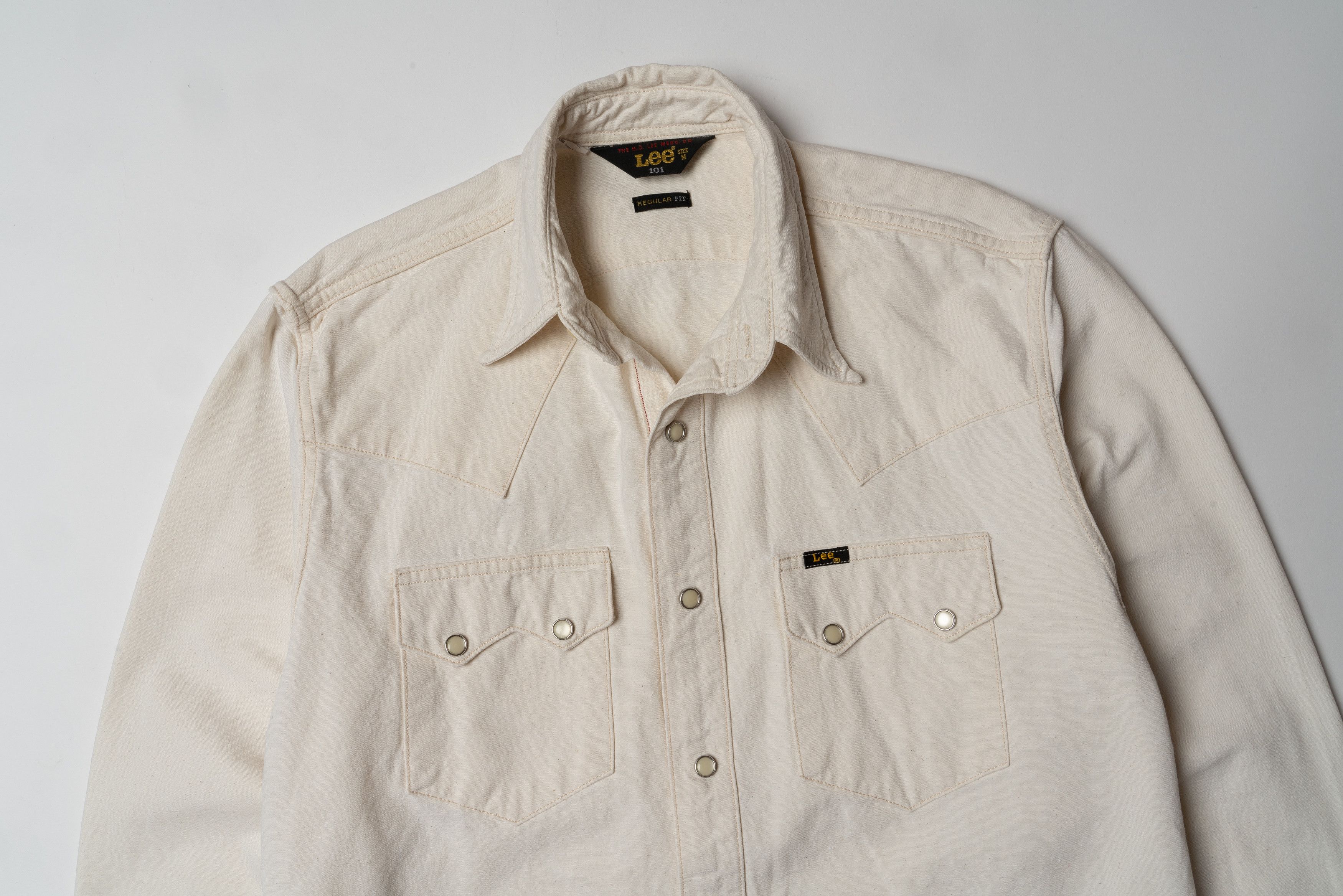 Lee 🔵LEE 101 Rider Shirt Western Snap Button Up with selvage Size US M / EU 48-50 / 2 - 3 Thumbnail