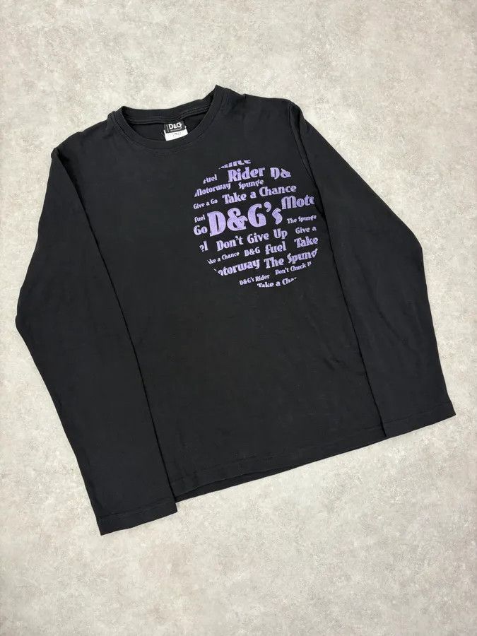 Dolce & Gabbana 2000s Dolce & Gabbana Poem Black Longsleeves Size US M / EU 48-50 / 2 - 4 Thumbnail