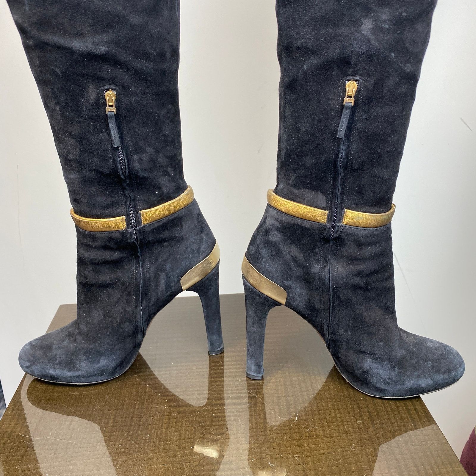 Fendi Fendi Suede Over The Knee High Stiletto Heel Boots Womens 38 Size US 8 / IT 38 - 7 Thumbnail