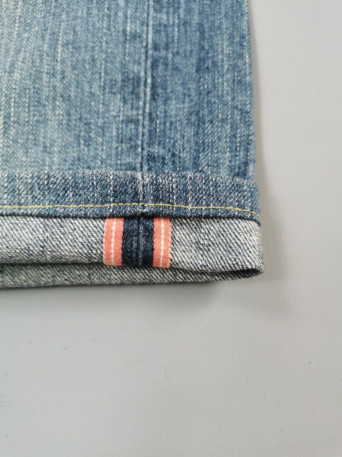 Edwin × Salvage × Vintage Edwin New Vintage Orange Selvedge Jeans (LG31) Size US 35 - 8 Thumbnail