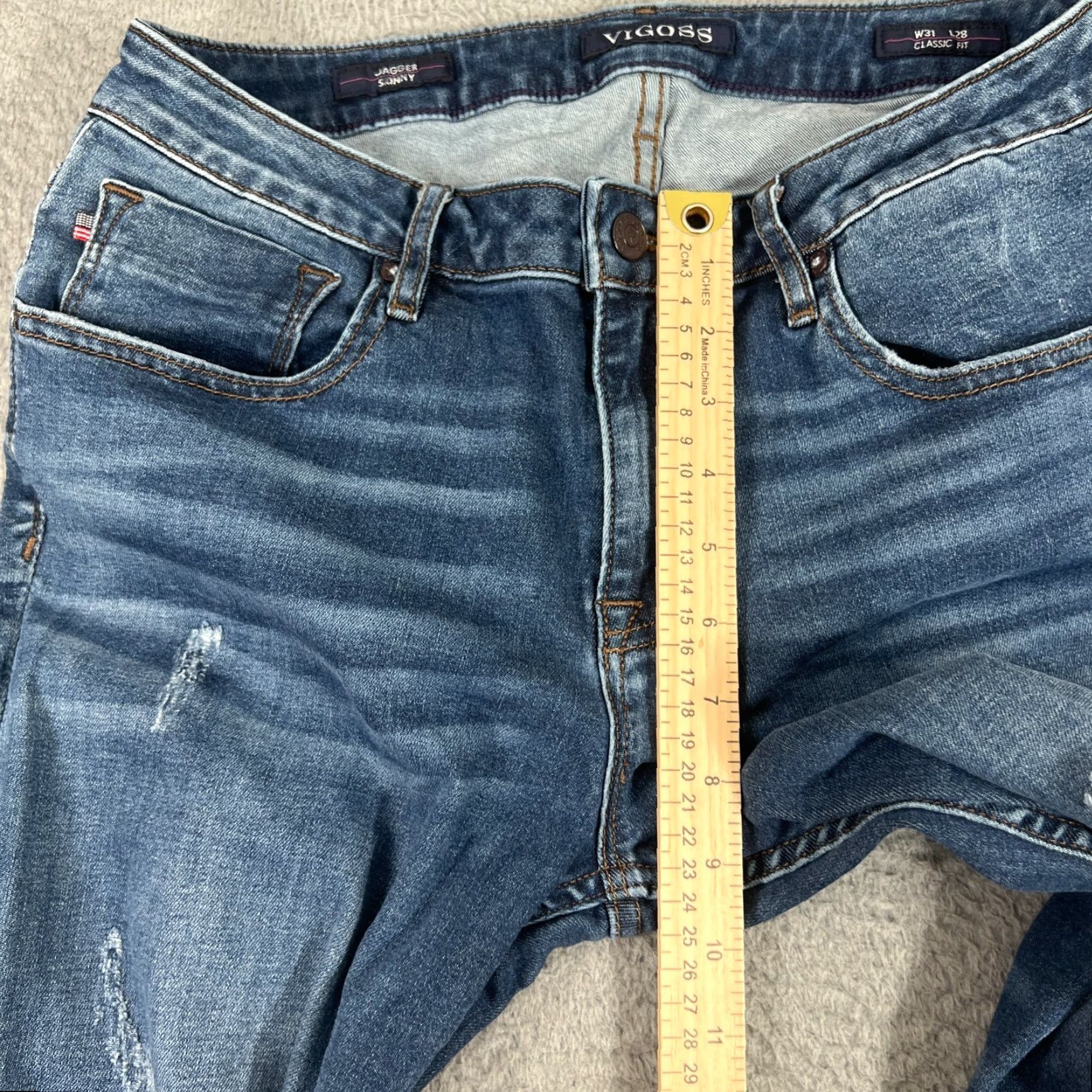 Vintage VINTAGE SkinnyJeans Mens Skinny Fit Jagger Denim Jeans 29x28 Blue Cotton Blend Size US 29 - 7 Thumbnail
