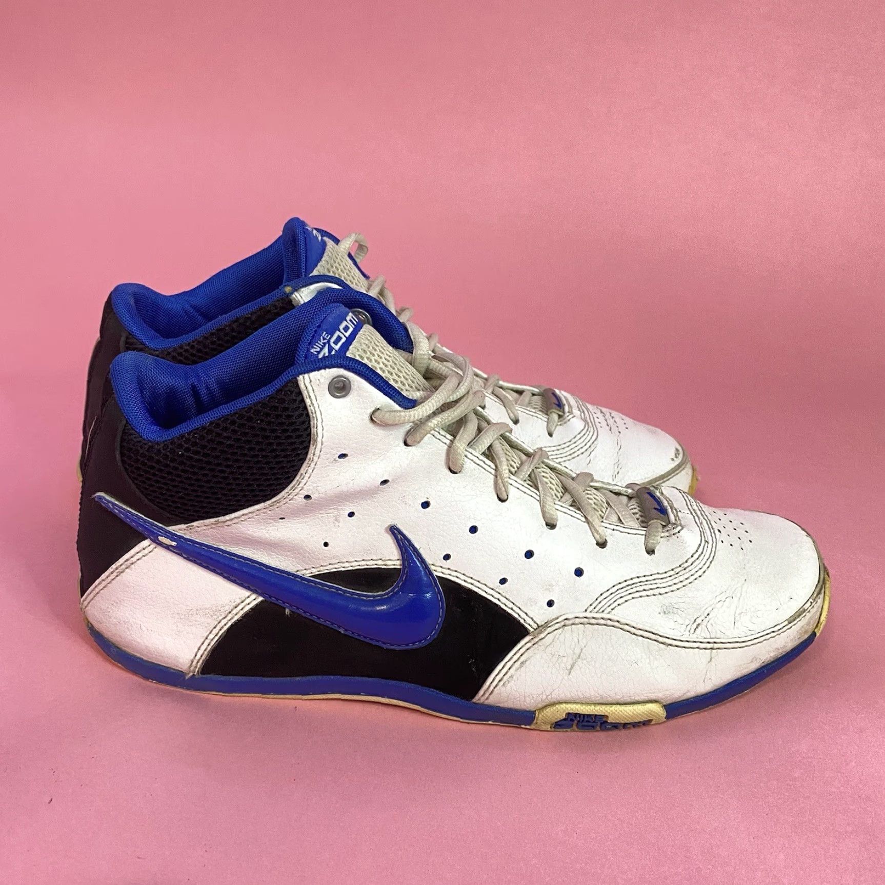 Nike Nike Air Zoom Basketball Sneakers Mens Size 11 US White Blue 318199-141 Nike Brand Sneaker Mens Size 11 US White Blue Size US 11 / EU 44 - 4 Thumbnail
