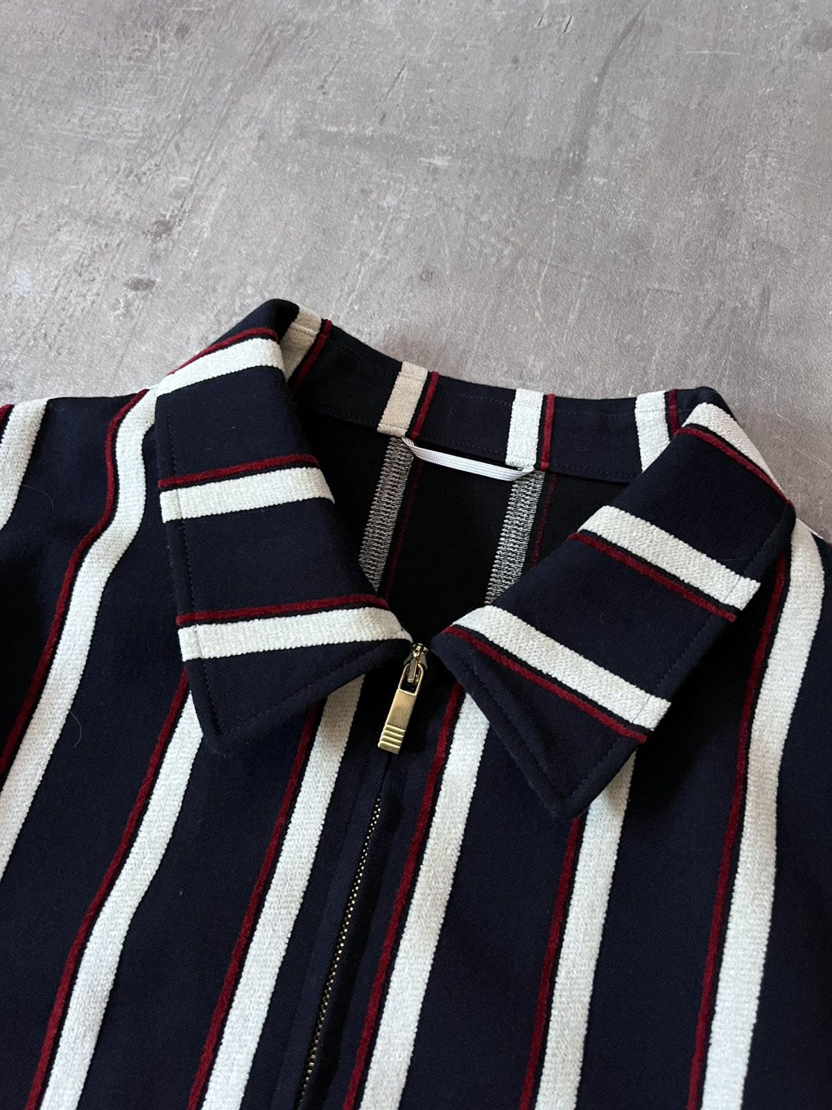 Thom Browne Thom Browne striped jacket cotton wool navy white red Size US L / EU 52-54 / 3 - 5 Thumbnail