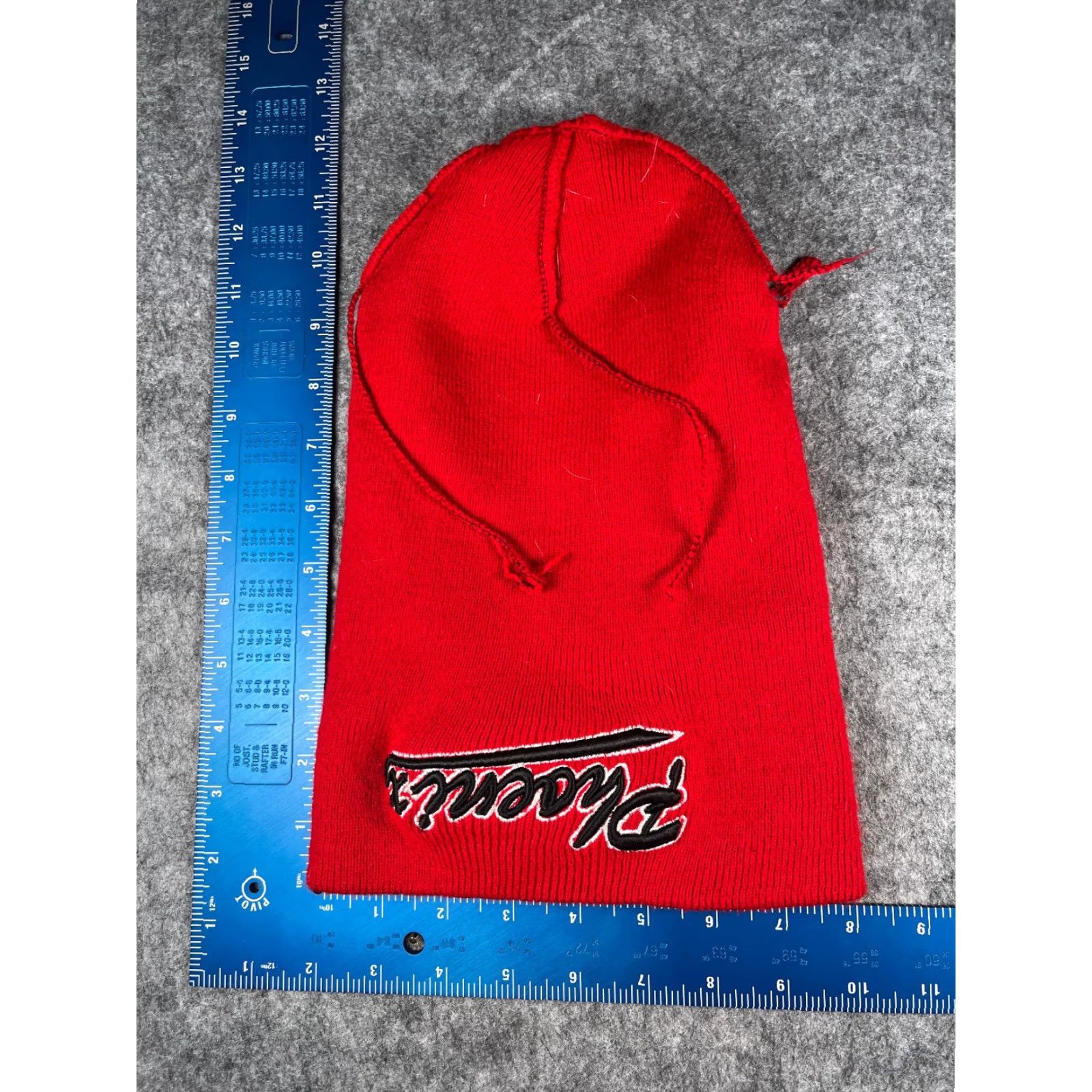 Vintage Phoenix Beanie Toque Adult One Size Red Knit 100% Acrylic Ski Snow Embroidered Size ONE SIZE - 5 Thumbnail