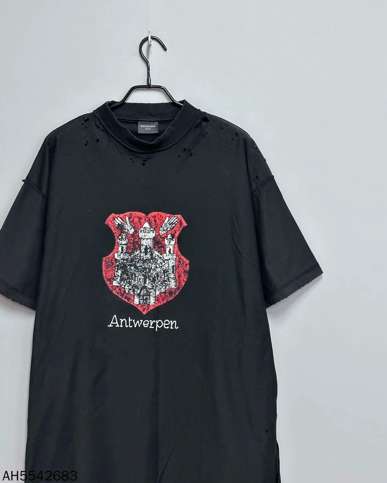 Balenciaga Balenciaga Balenciaga Vintage Castle Printed Short Sleeves Size US L / EU 52-54 / 3 - 3 Thumbnail