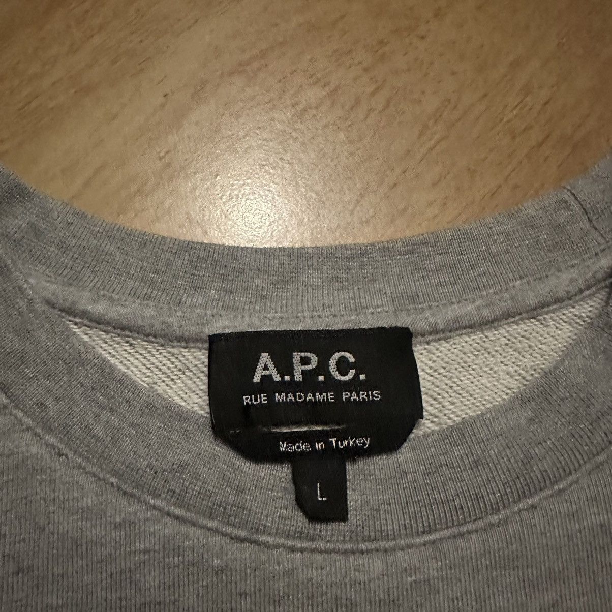 A.P.C. × Designer A.P.C. Grey ‘VPC’ Sweatshirt Size US L / EU 52-54 / 3 - 6 Thumbnail