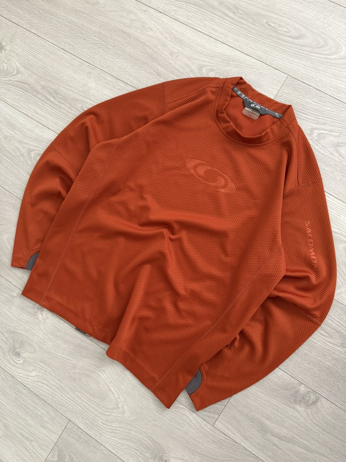 Salomon Salomon 00s Moto Mesh Orange Technical Long Sleeve Size US L / EU 52-54 / 3 - 4 Thumbnail