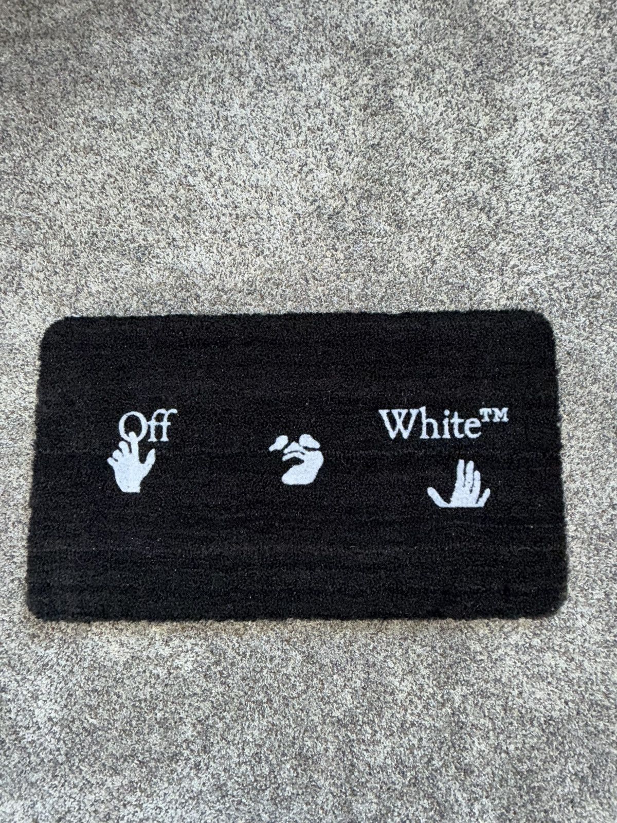 Off-White Off-White Doormat swimming man logo black rare Size ONE SIZE - 3 Thumbnail