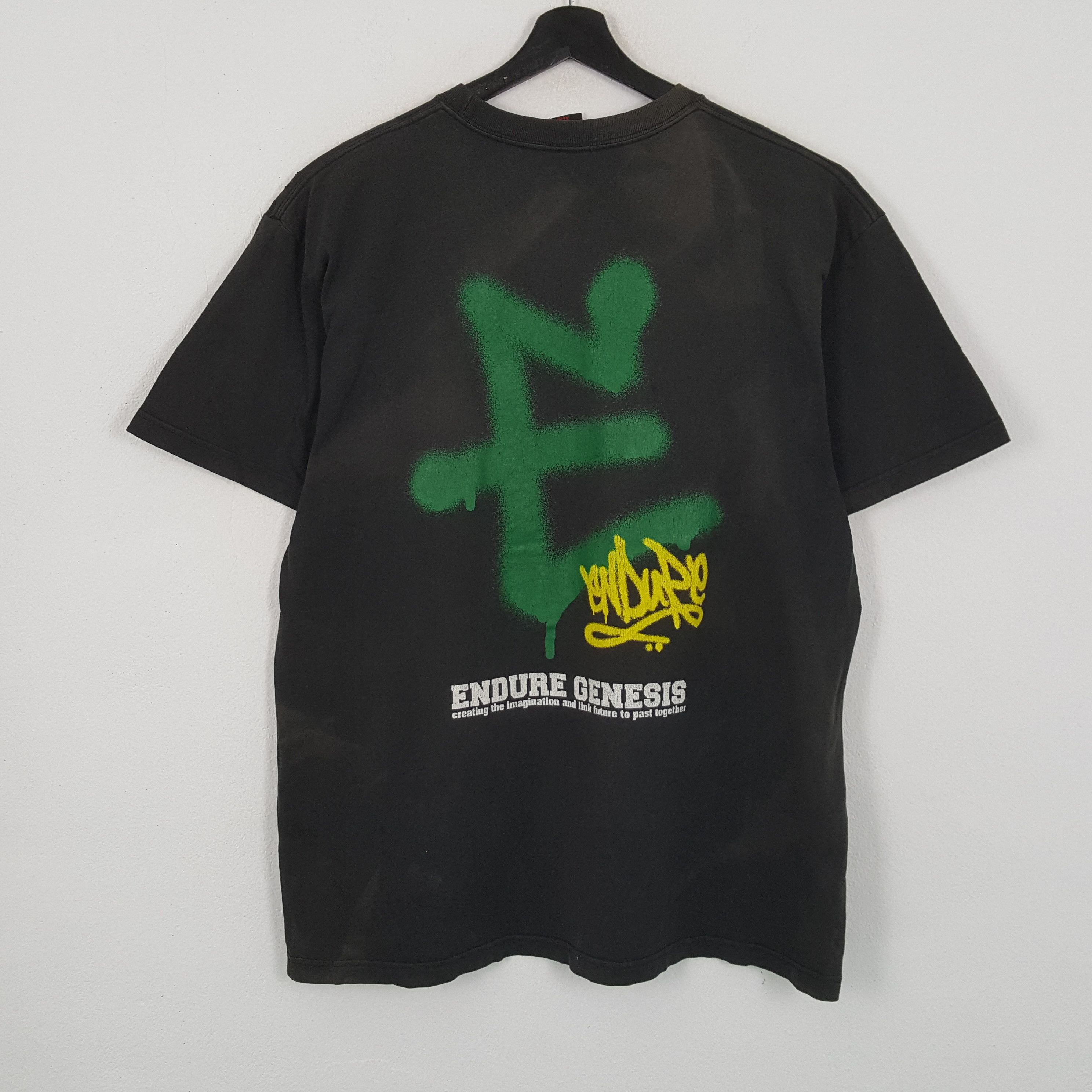 Vintage ENDURE GENESIS Streetwear Art Style Tshirt Size US XL / EU 56 / 4 - 3 Thumbnail