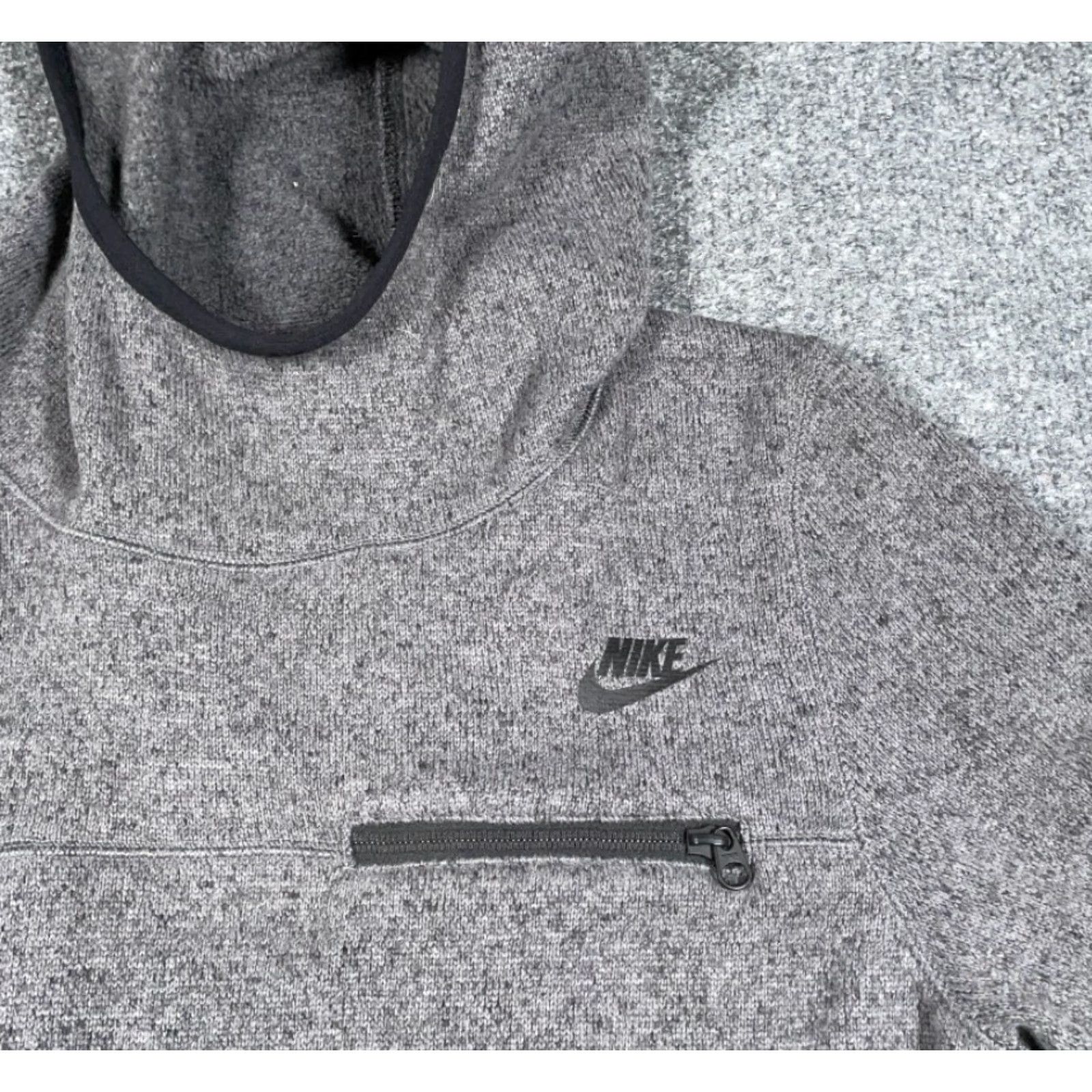 Nike Nike Hoodie Women's Medium Gray Funnel Neck Fleece Lightweight Zip Pocket Size M / US 6-8 / IT 42-44 - 7 Thumbnail