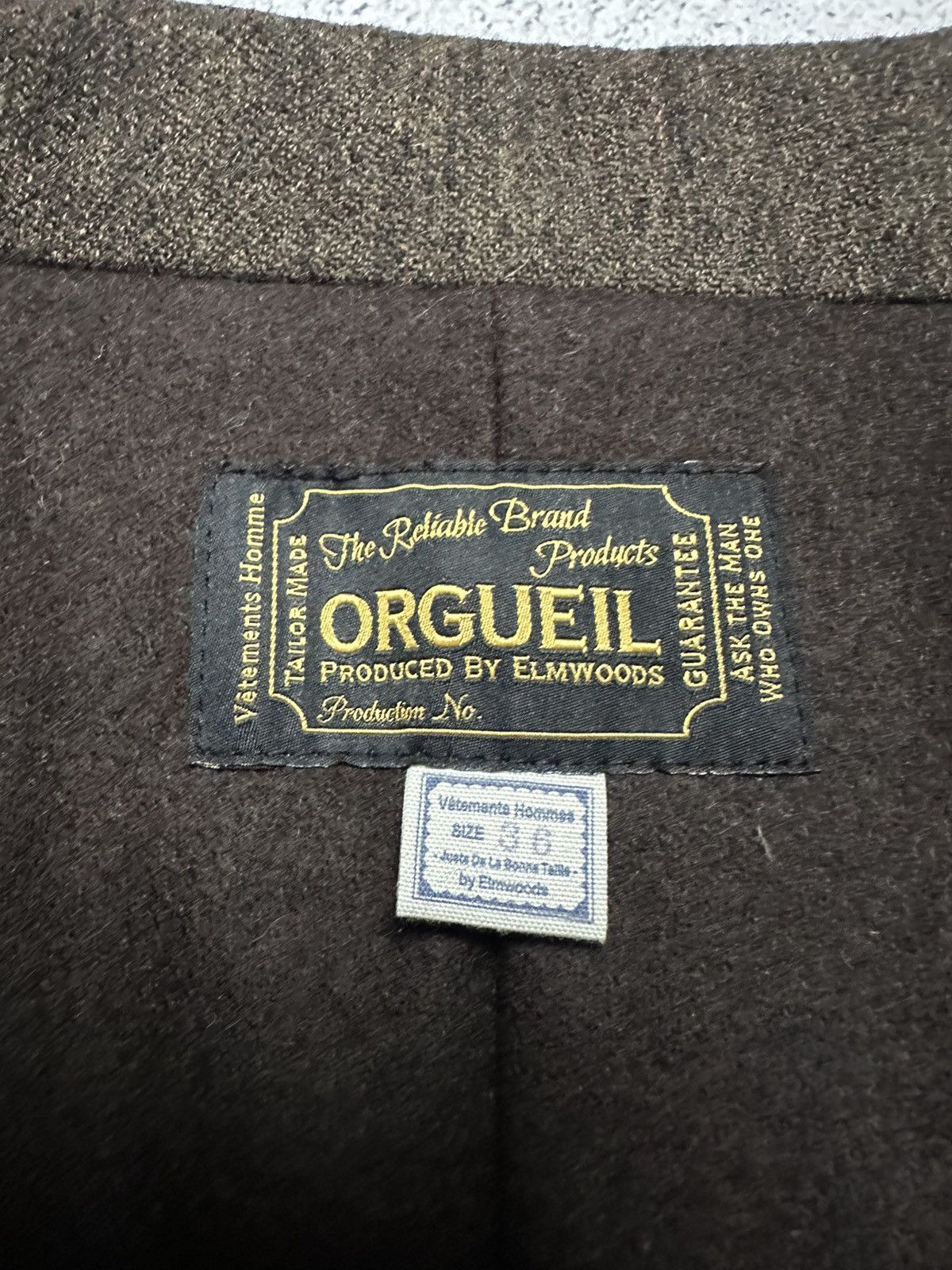 Studio D'Artisan ORGUEIL Wool Workwear Blazer Jacket Brown Japan Made Size 36R - 5 Thumbnail