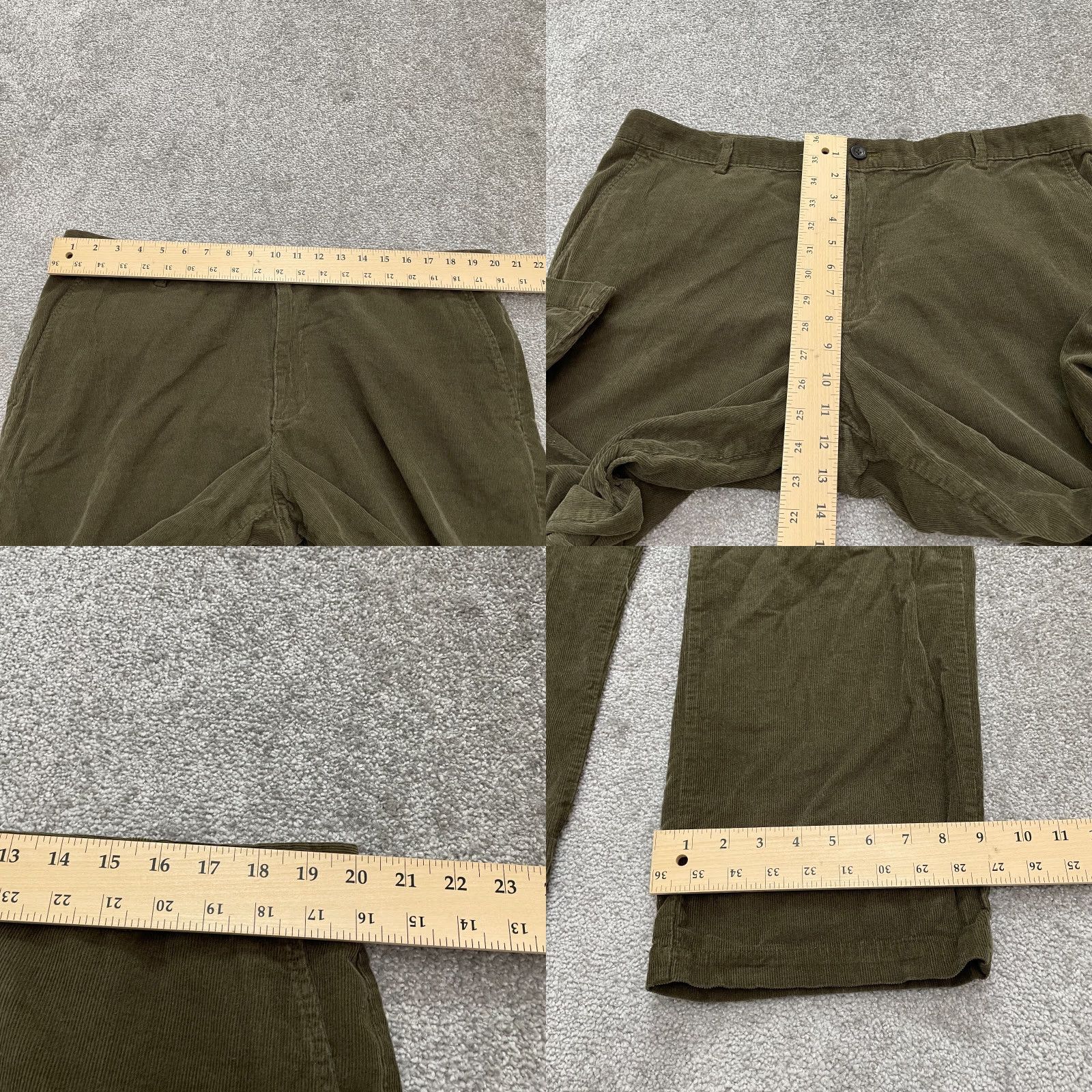 Chaps Chaps Pants Mens 40x30 Dark Green Corduroy Straight Leg Casual Outdoor Size US 40 / EU 56 - 8 Thumbnail
