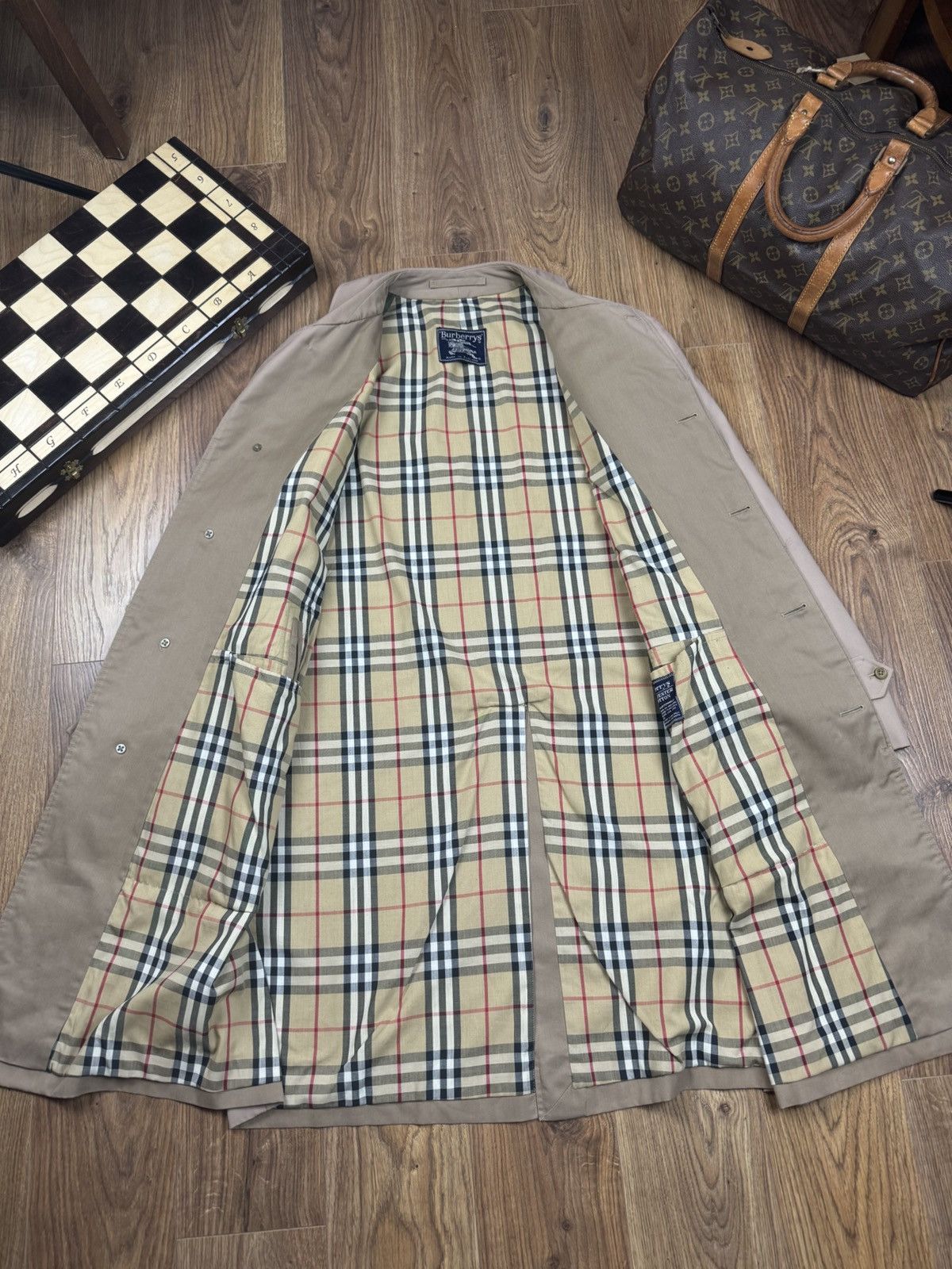 Burberry Wool trench coat Burberry Nova Check original luxury item Size US L / EU 52-54 / 3 - 2 Thumbnail