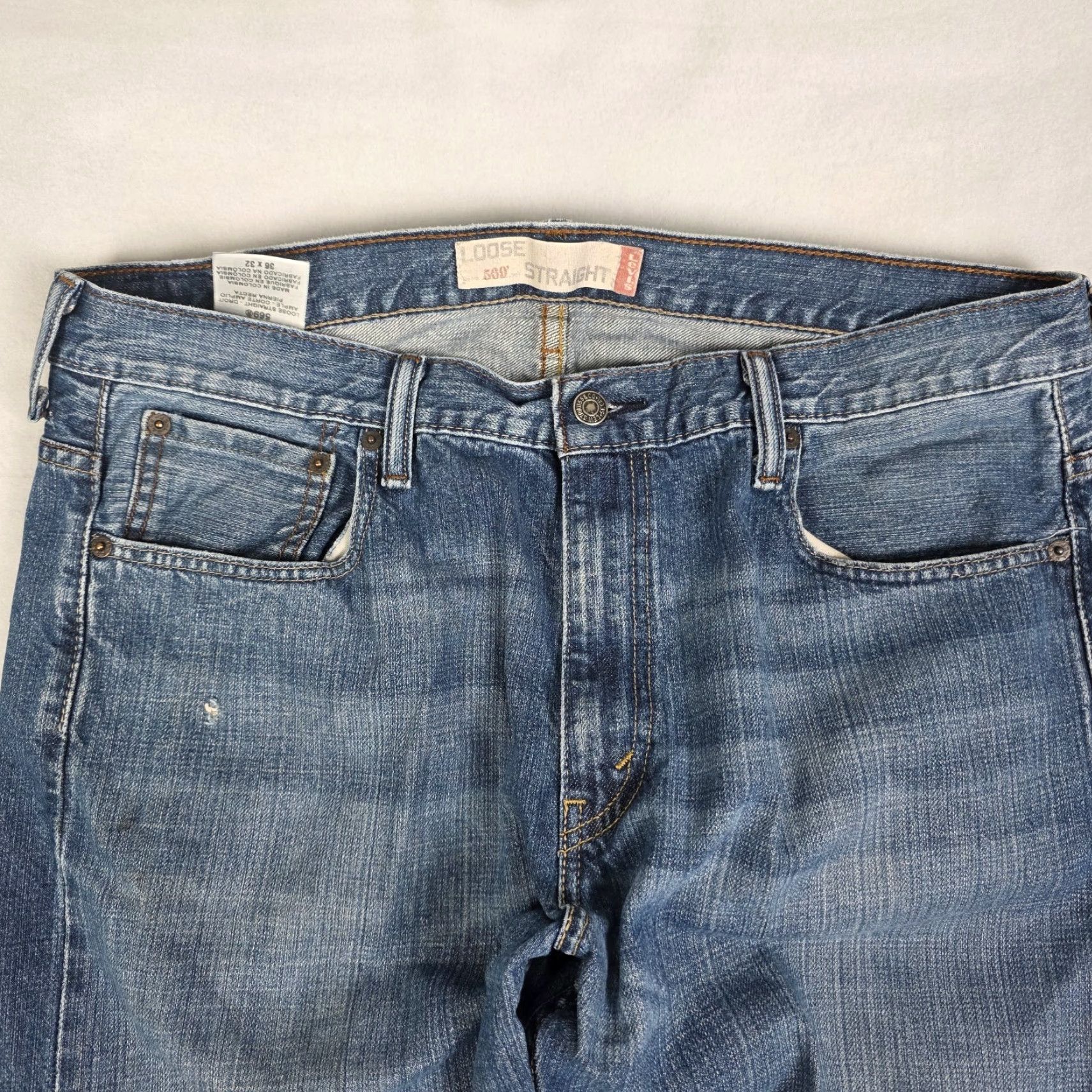 Levi's VINTAGE Levi's 569 Jeans Mens Blue 36x32 Skater Grunge Distressed Fade Size US 36 / EU 52 - 3 Thumbnail