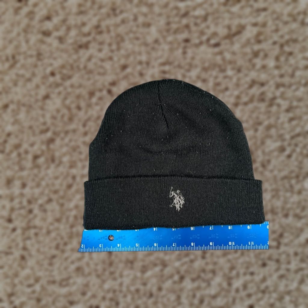 Vintage US Polo ASSN Beanie Toque Adult One Size Black Knit Acrylic Pony Embroidered Size US M / EU 48-50 / 2 - 1 Thumbnail