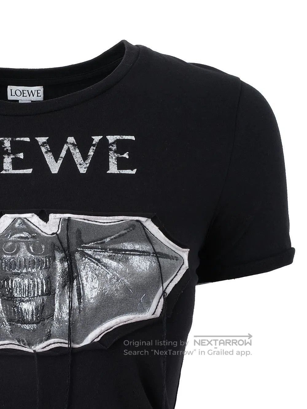 Loewe Loewe Black Bat Logo Short Sleeve T-Shirt. Size US XS / EU 42 / 0 - 4 Thumbnail
