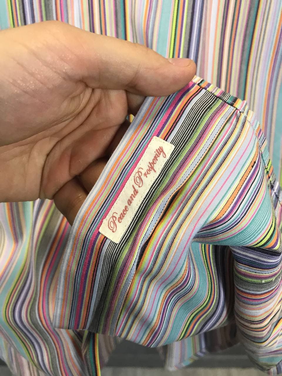 Paul Smith Paul Smith crazy designer multicolor striped shirt Size US XL / EU 56 / 4 - 6 Thumbnail