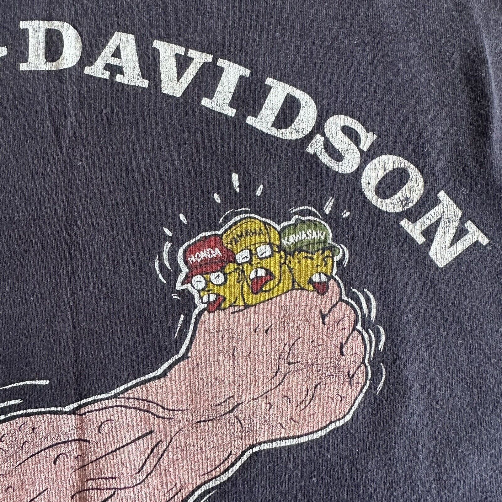 Harley Davidson × Vintage Vintage 70s Harley Davidson Anti Japan Tee 3D Emblem Size US L / EU 52-54 / 3 - 3 Thumbnail