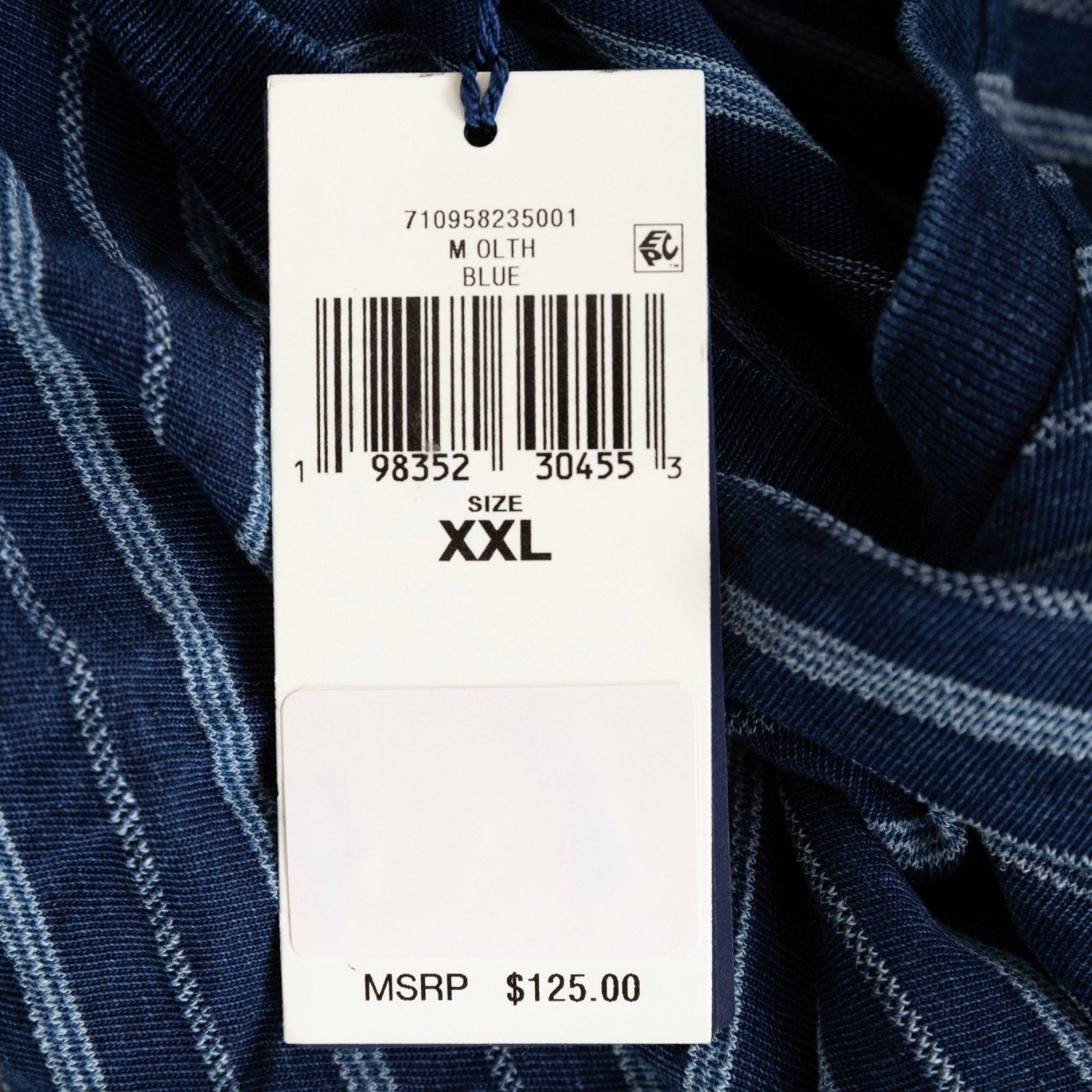 Polo Ralph Lauren Polo Ralph Lauren Classic Fit Striped Cotton Linen Tee Navy Size US XXL / EU 58 / 5 - 6 Thumbnail