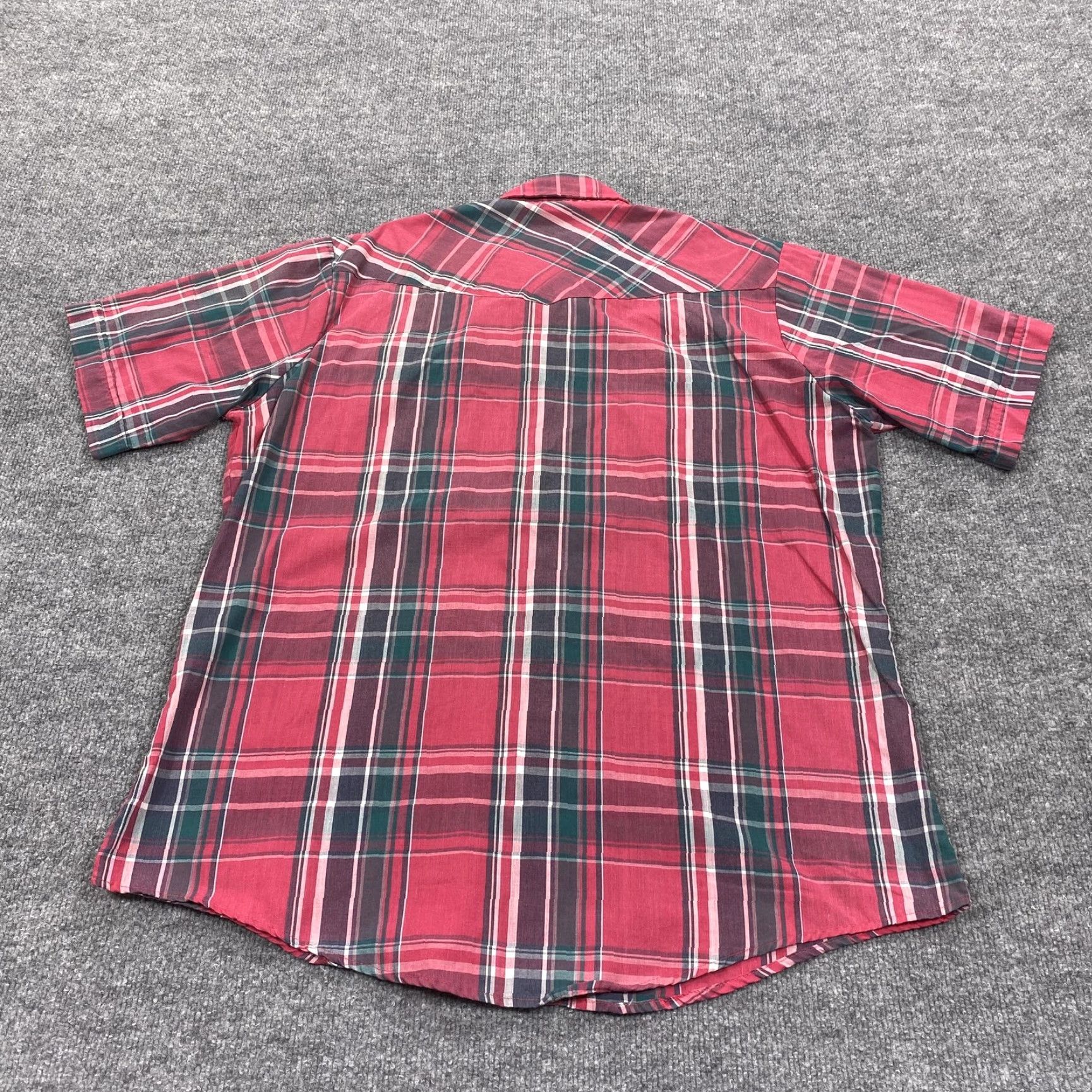 Vintage VINTAGE Western Frontier Shirt Mens L Red Plaid Short Sleeve Snap Button Up Pockets Size US L / EU 52-54 / 3 - 4 Thumbnail