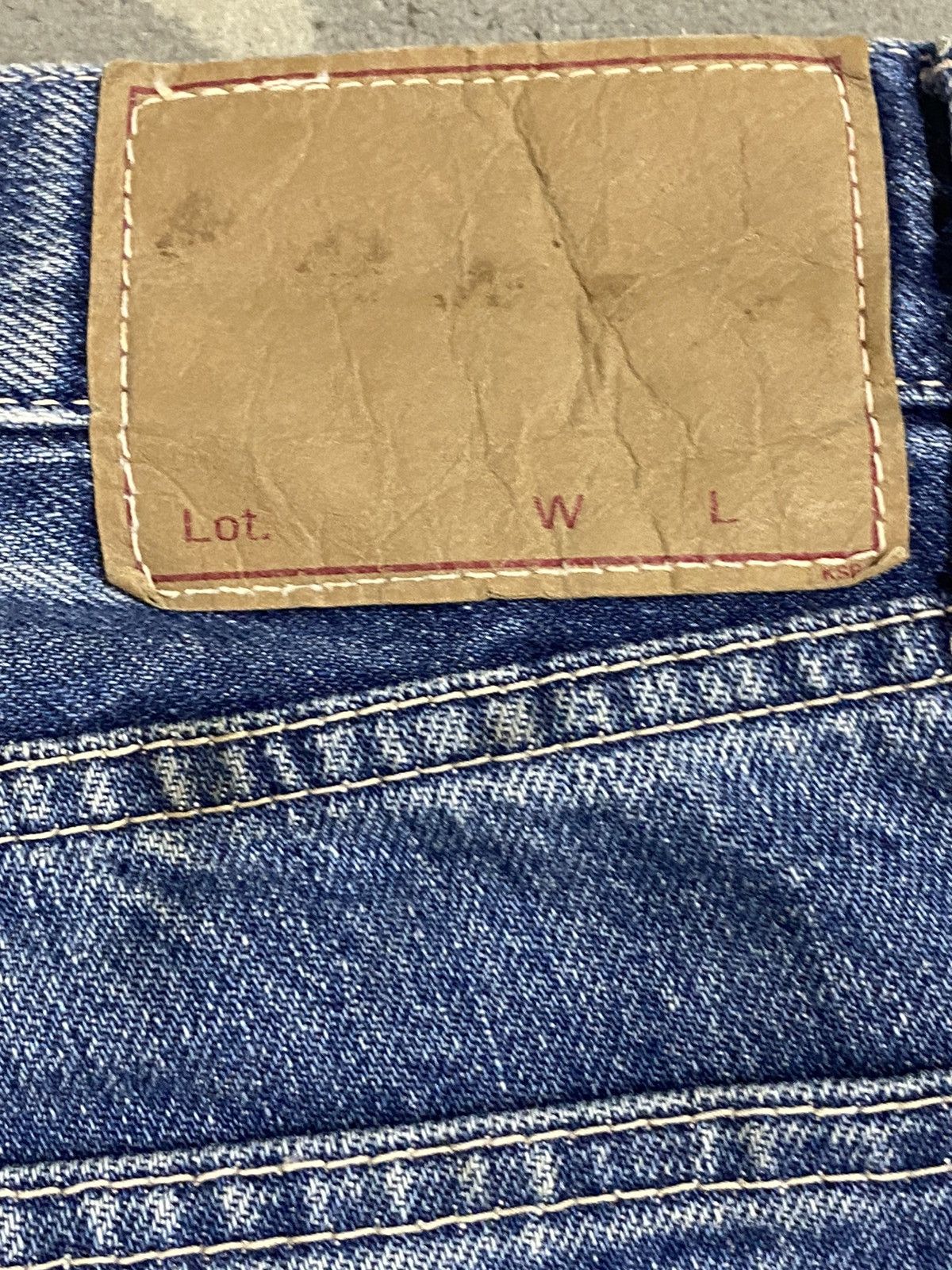 Japanese Brand Distressed - faded blue jeans with a worn look jeans Size US 30 / EU 46 - 12 Thumbnail