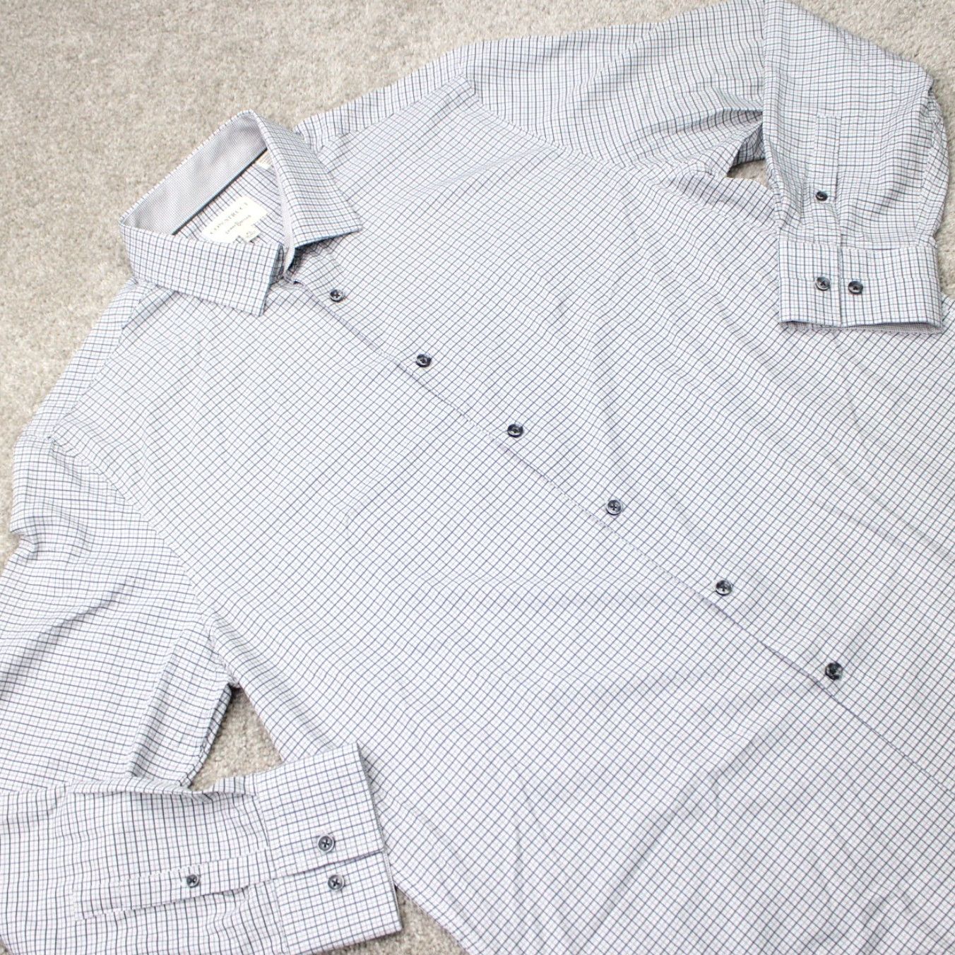 Vintage Construct Shirt Mens XL Black 4 Way Stretch Long Sleeve Button-Up Shirt 90s Fall Spring Summer WinterMens Size US XL / EU 56 / 4 - 7 Thumbnail