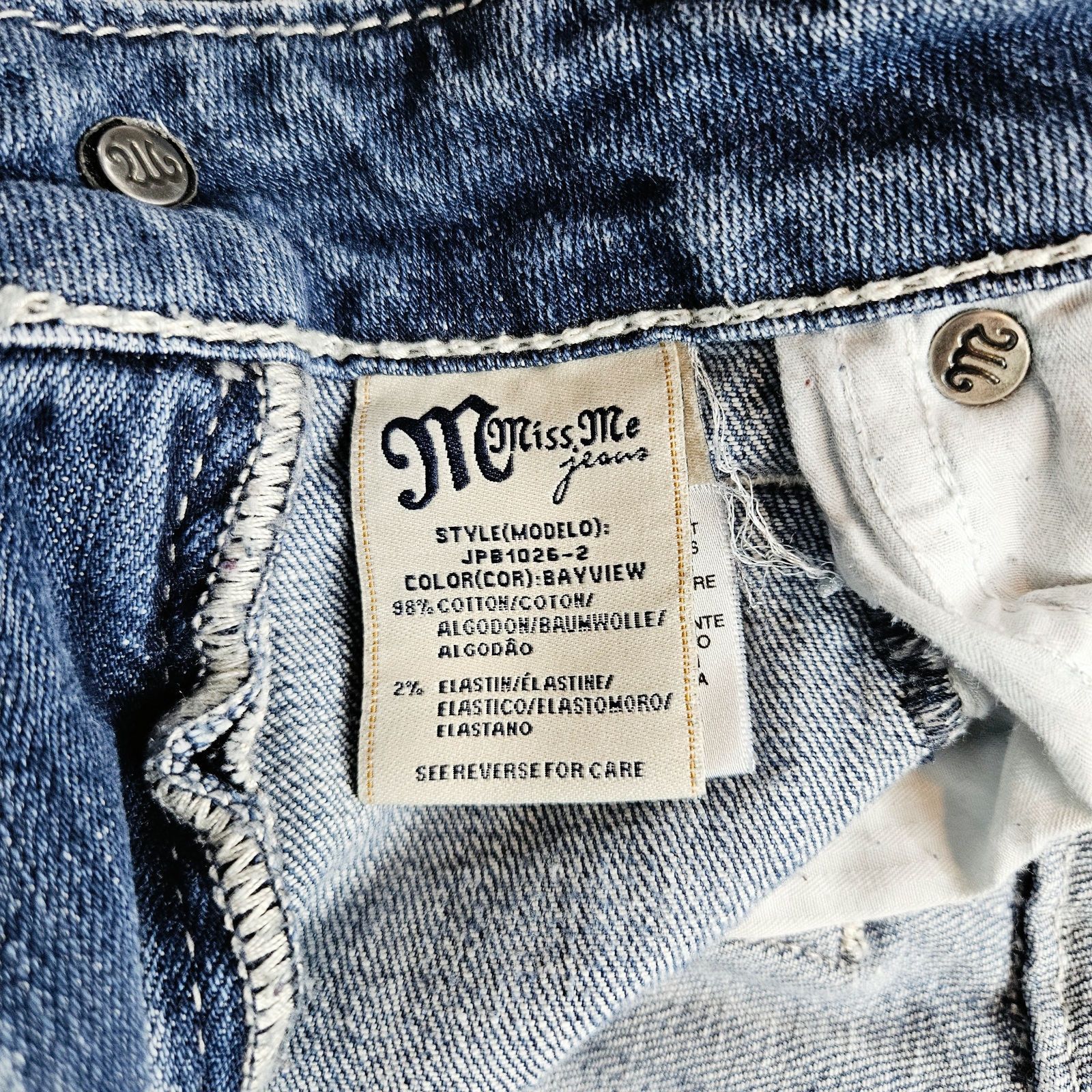 Miss Me Y2K Miss Me Women Junior Boyfriend Crop Jeans Sz. 27x25 Blue Size 27" / US 4 / IT 40 - 9 Thumbnail