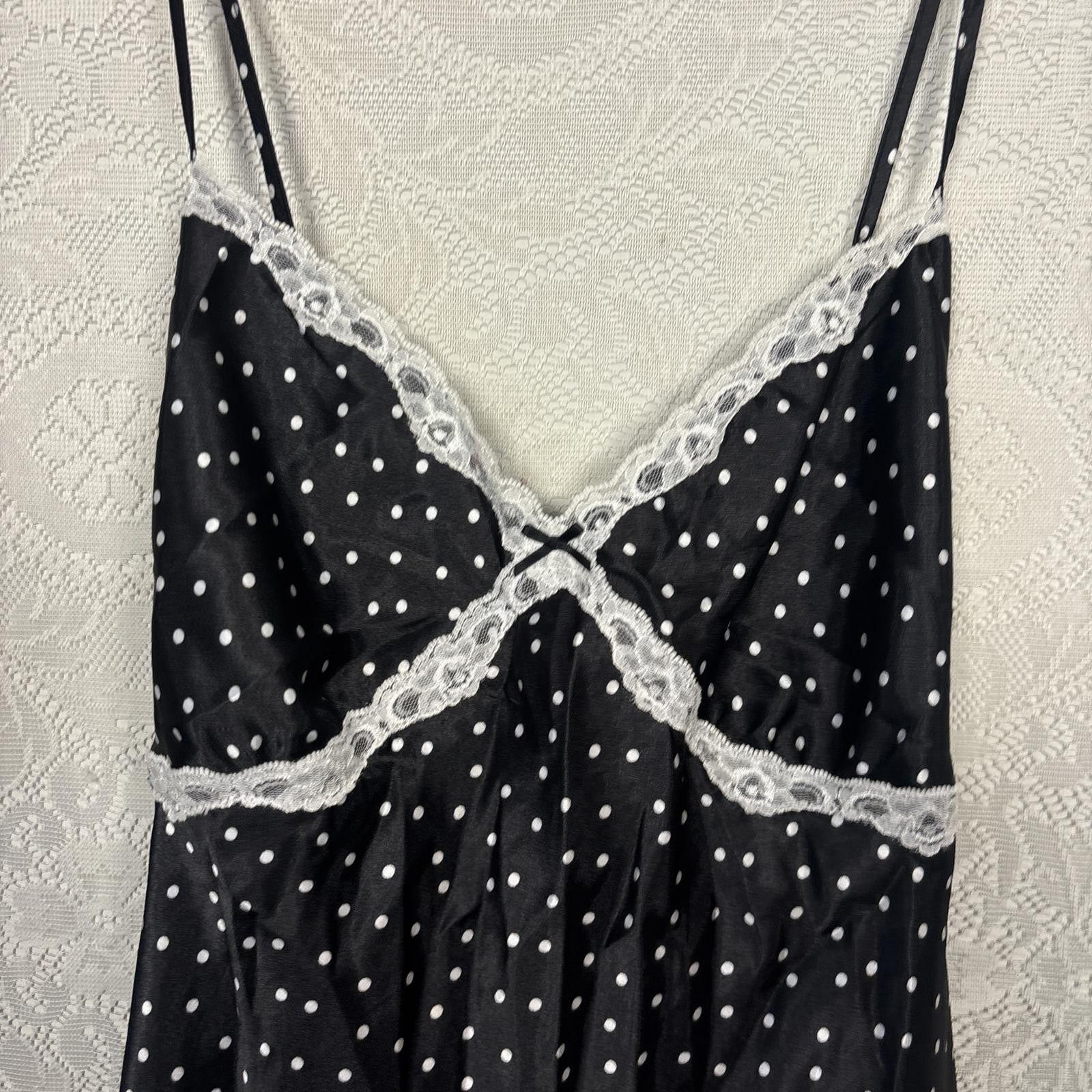 Other vintage satin polka dot lace slip dress Size XL / US 12-14 / IT 48-50 - 4 Thumbnail