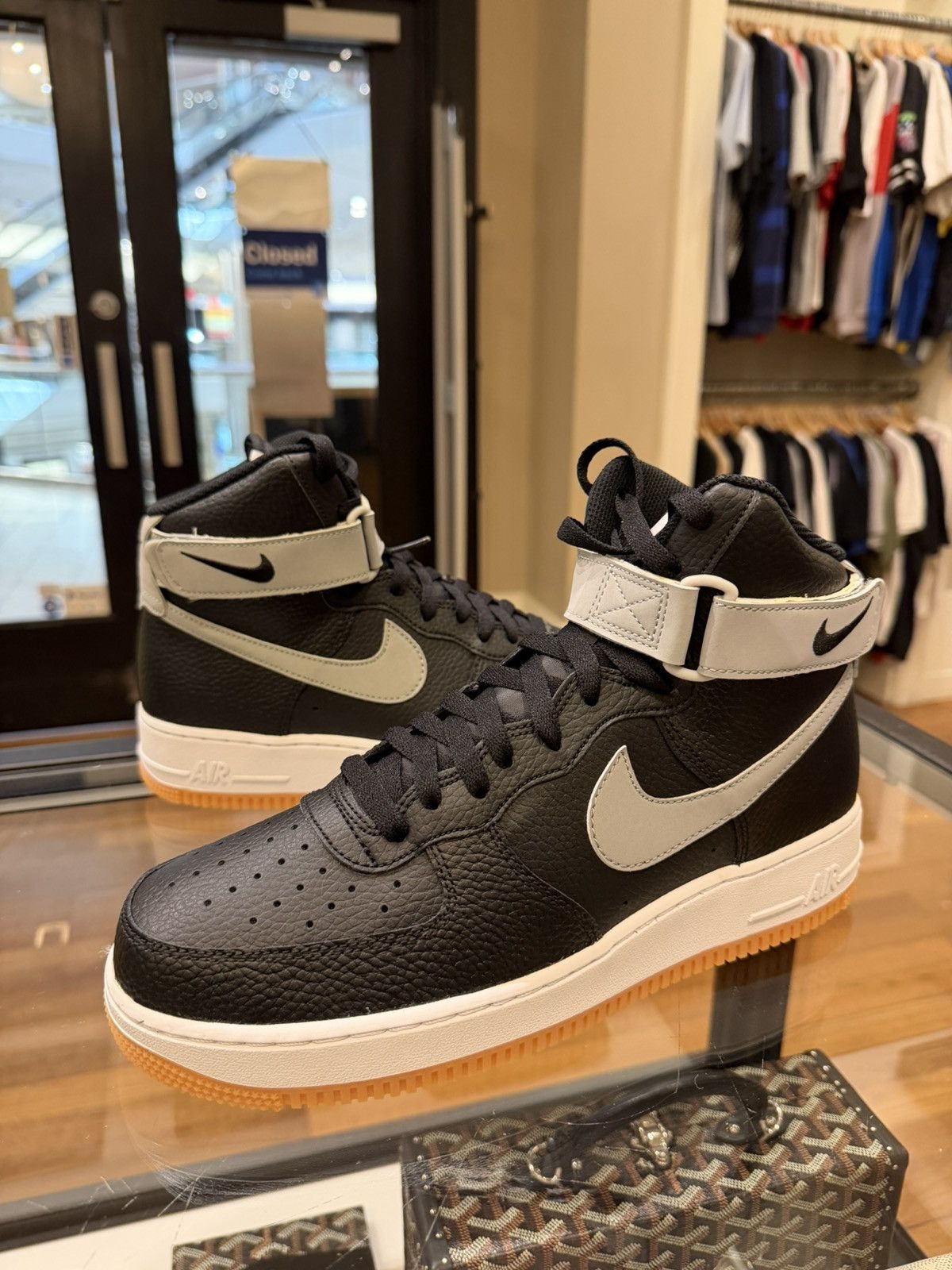Nike Nike Air Force 1 ‘07 High - Black Wolf Grey Size US 9 / EU 42 - 4 Thumbnail