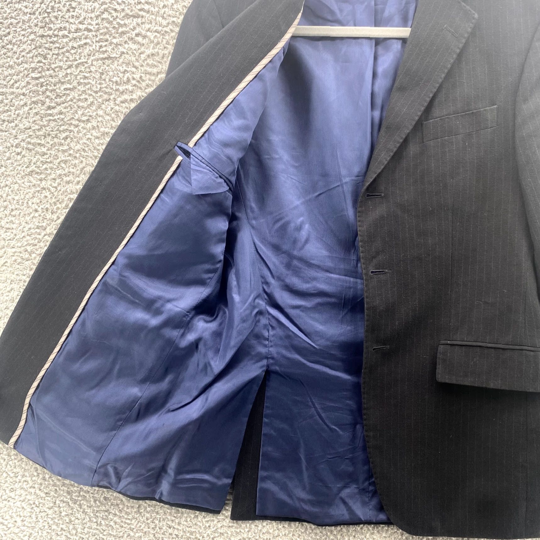 Banana Republic Banana Republic Blazer Mens 38R Black Pinstripe Notch Lapel Formal Business Casual Office Size 38R - 5 Thumbnail