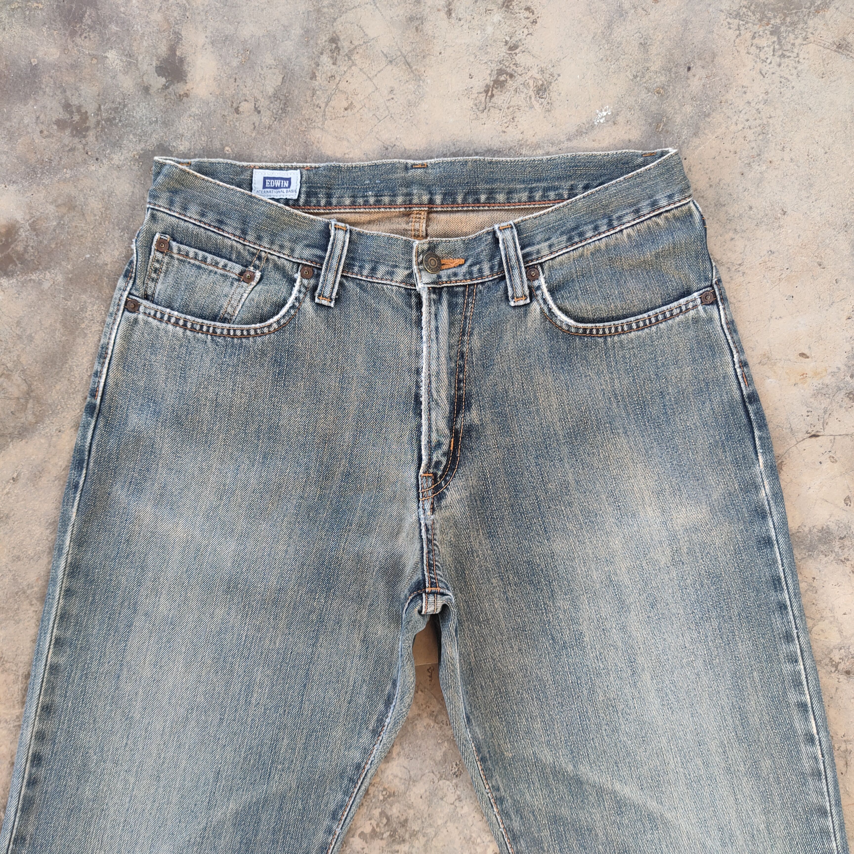 Edwin VINTAGE EDWIN 404 RUSTY FADED JEANS DENIM PANTS Size US 33 - 3 Thumbnail