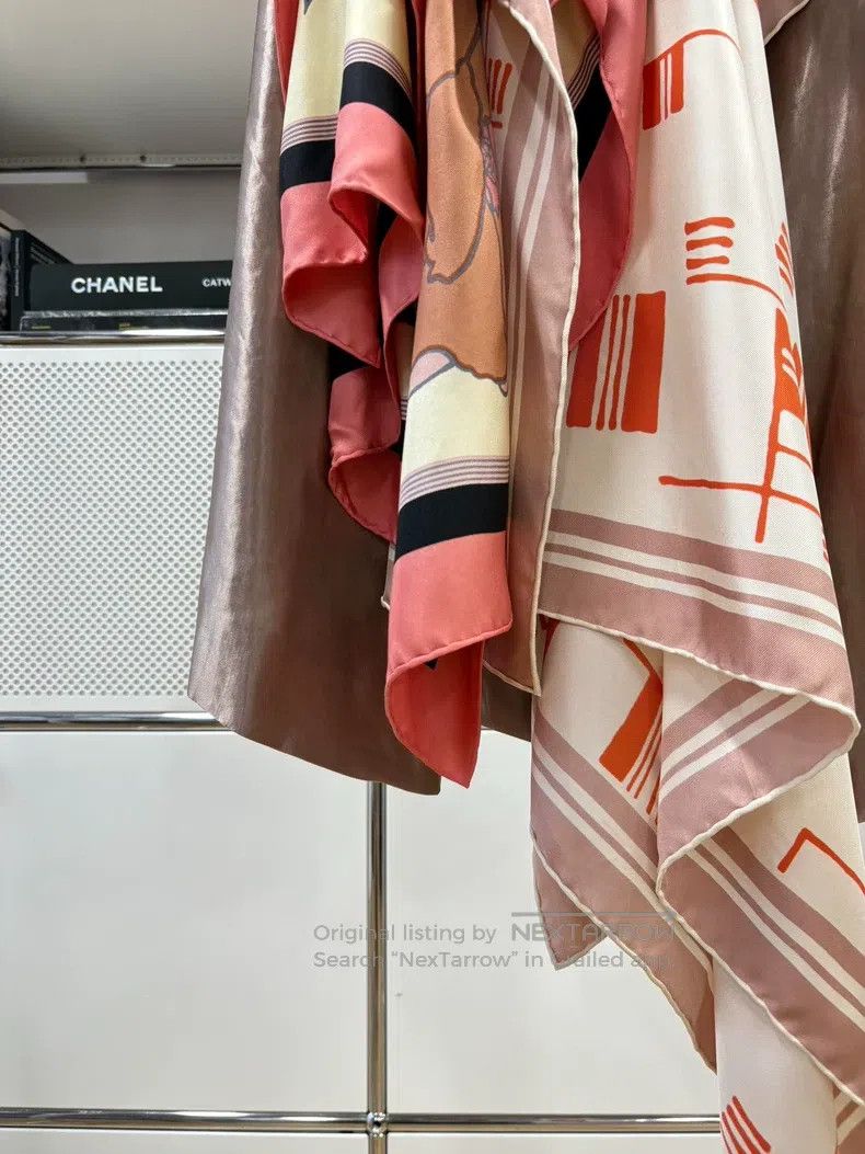 Dries Van Noten Dries Van Noten Lotus Pink Double-Layer Scarf Patchwork Mi Size 25" / US 0 / IT 36 - 3 Thumbnail
