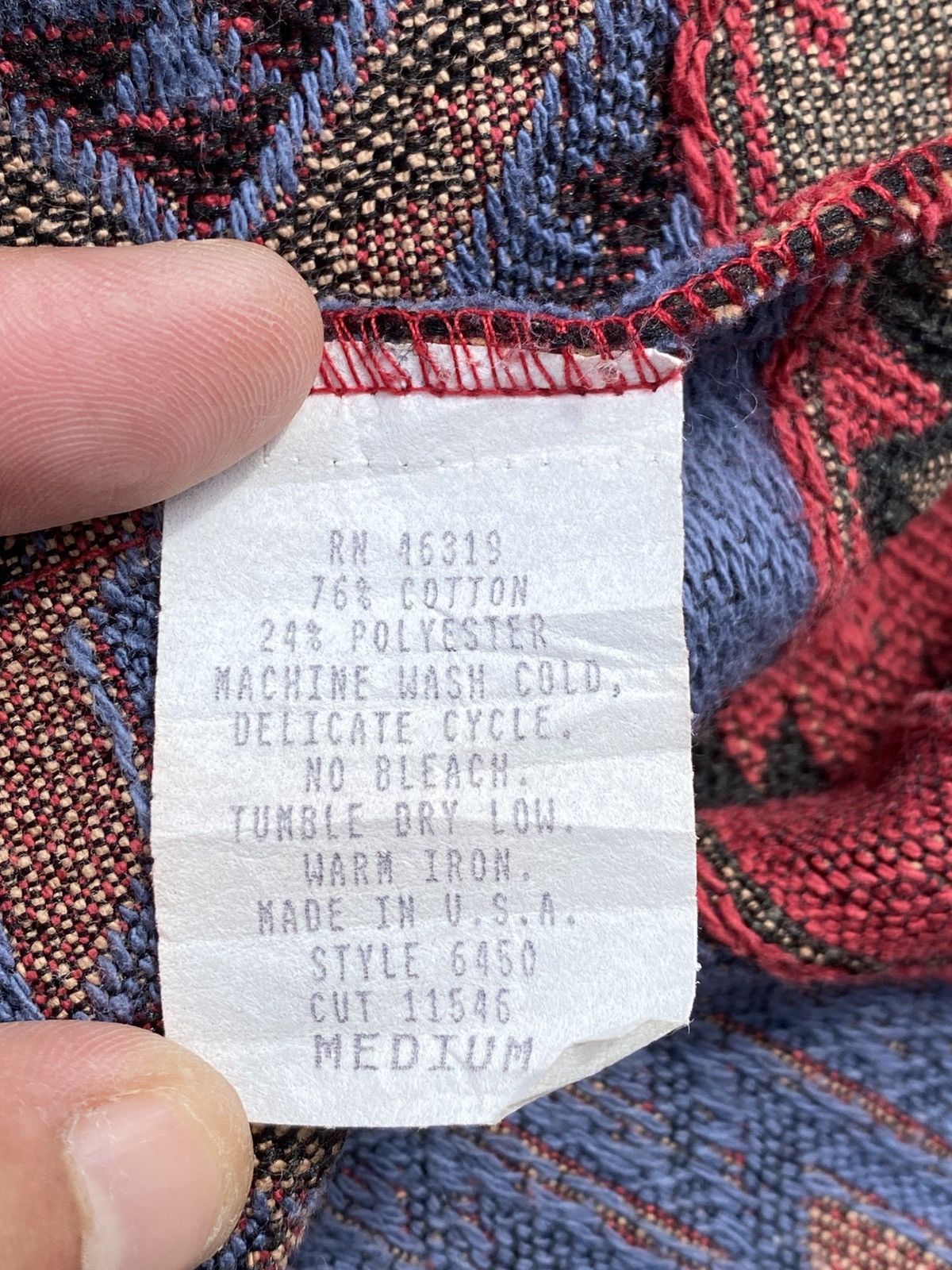 Orvis Orvis Vintage Tapestry Indian Pattern Vest Size 44S - 8 Thumbnail