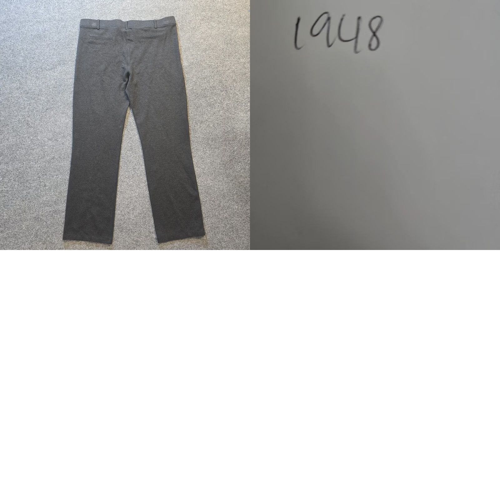 Vintage Betabrand Pants Womens 2XL Petite Gray Stretch Straight Mid Rise Casual Capsule Pants Size 25" / US 0 / IT 36 - 8 Thumbnail