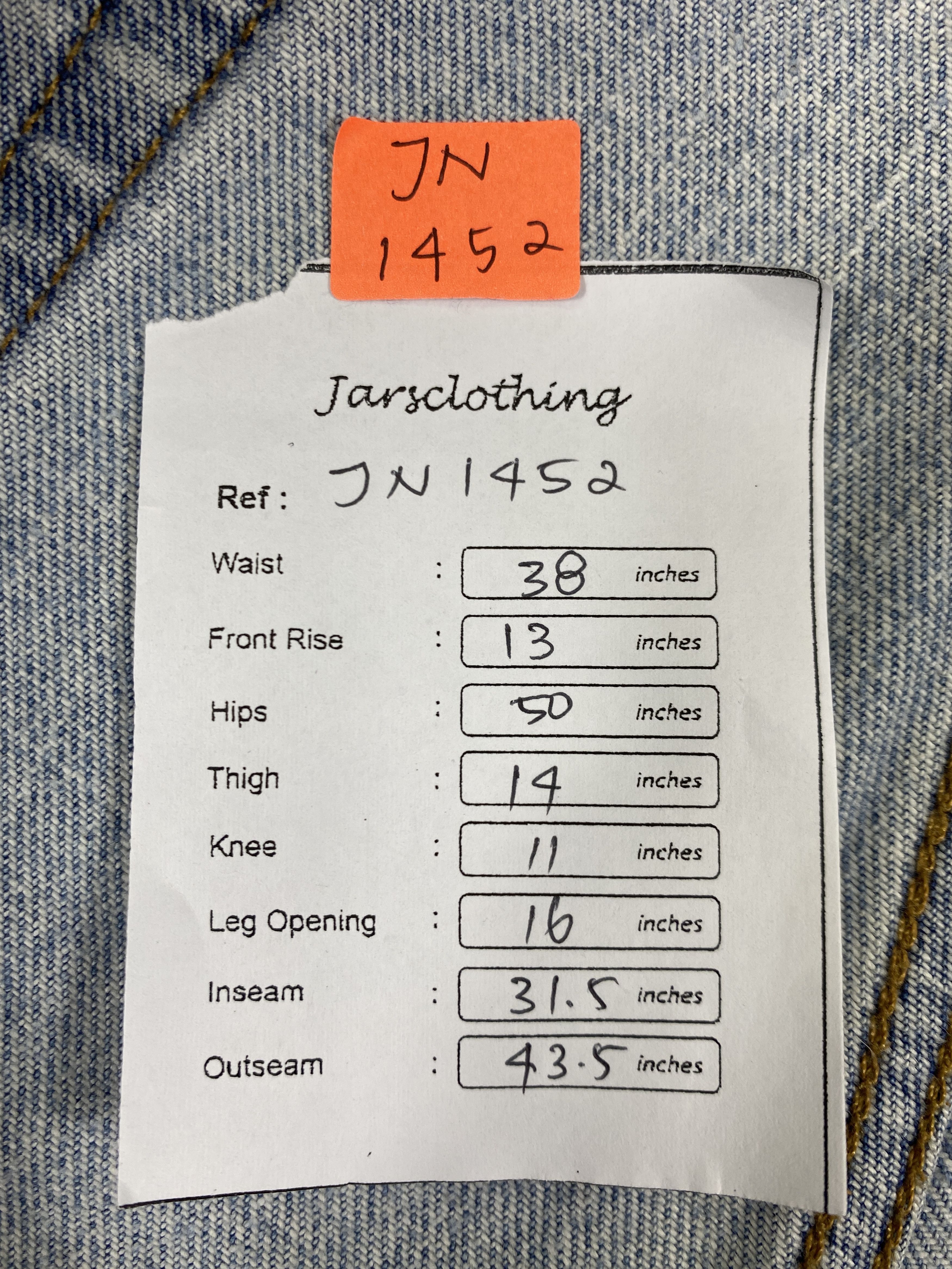Japanese Brand Light Blue Vintage Levi's Jeans 38x31.5 Denim -JN1452 Size US 38 / EU 54 - 8 Thumbnail
