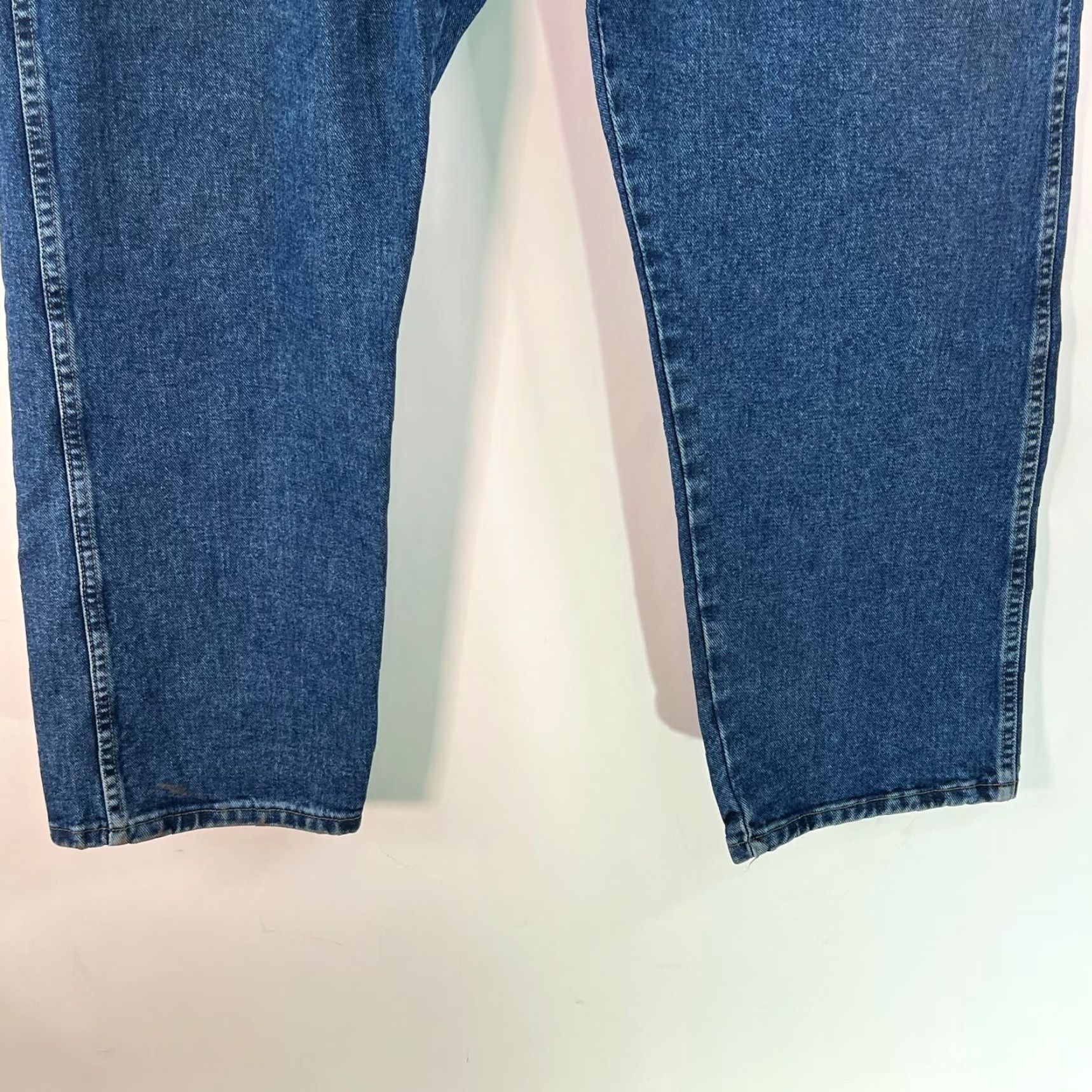 Wrangler Wrangler Mens Straight Jeans Denim Blue 44X30 Regular Mid Rise Carded: 5-Pocket, Belt Loops, Button Closure, 100% Cotton, Mexico, Rugged Wear Size US 44 / EU 60 - 7 Thumbnail