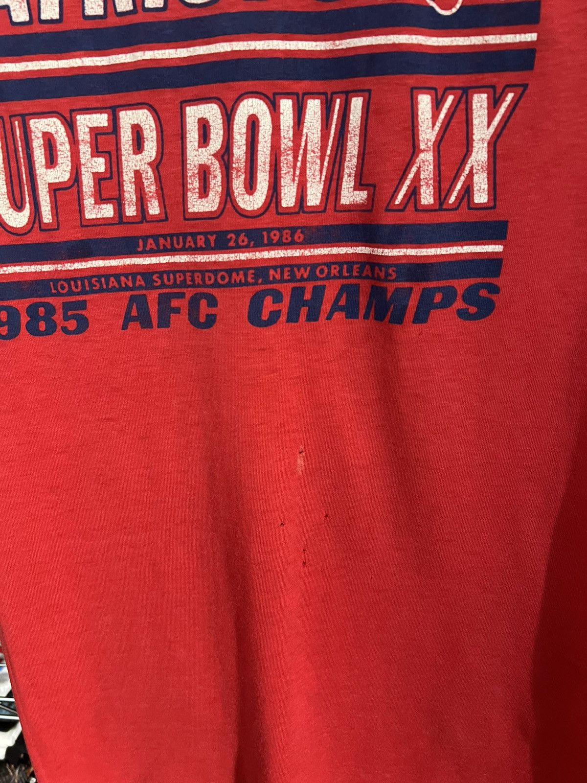 NFL 1986 Super Bowl XX New England Patriots 80s Tee Size US M / EU 48-50 / 2 - 2 Thumbnail