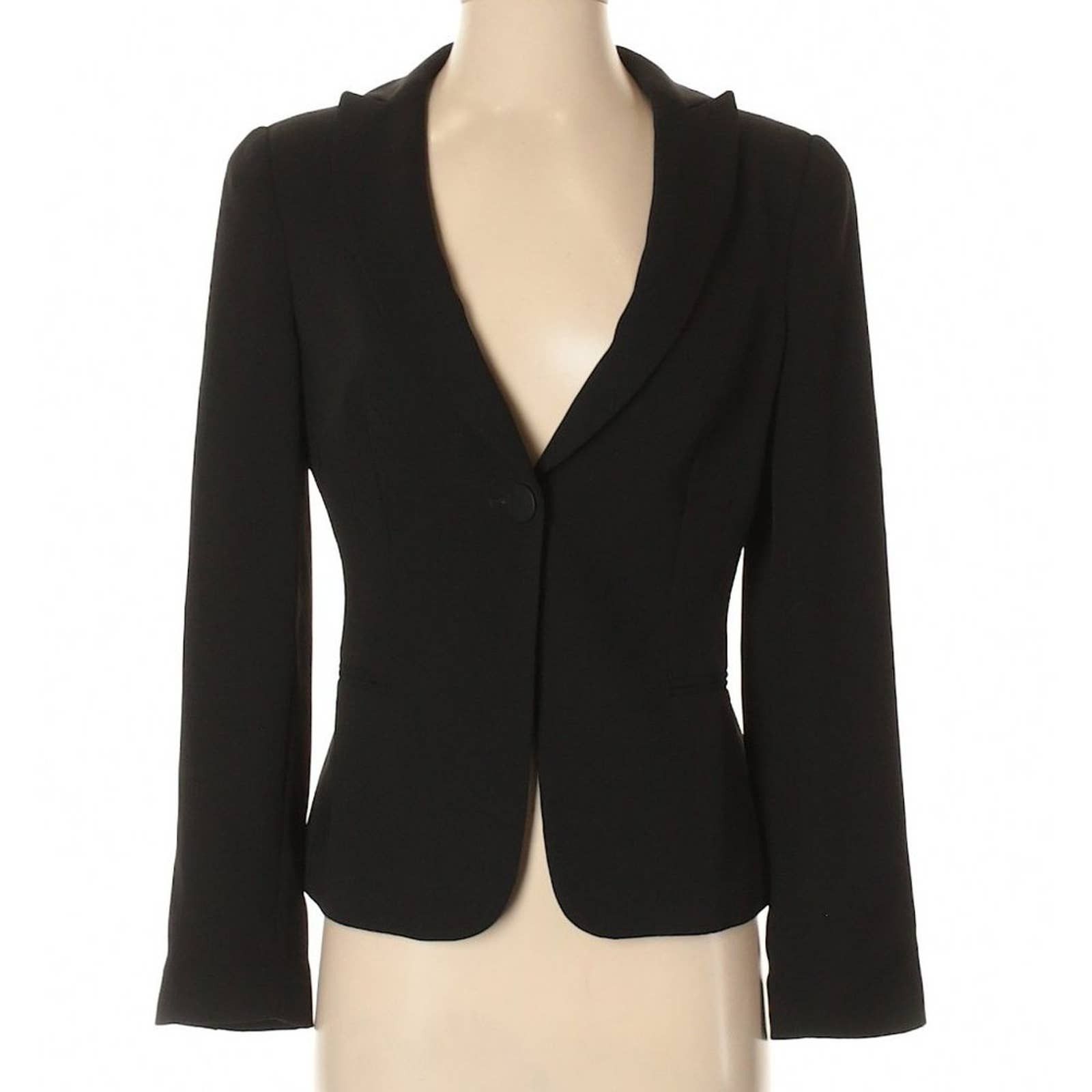 image of Vintage Giorgio Armani Y2K Classic Black One Button Blazer, Women's (Size XS)