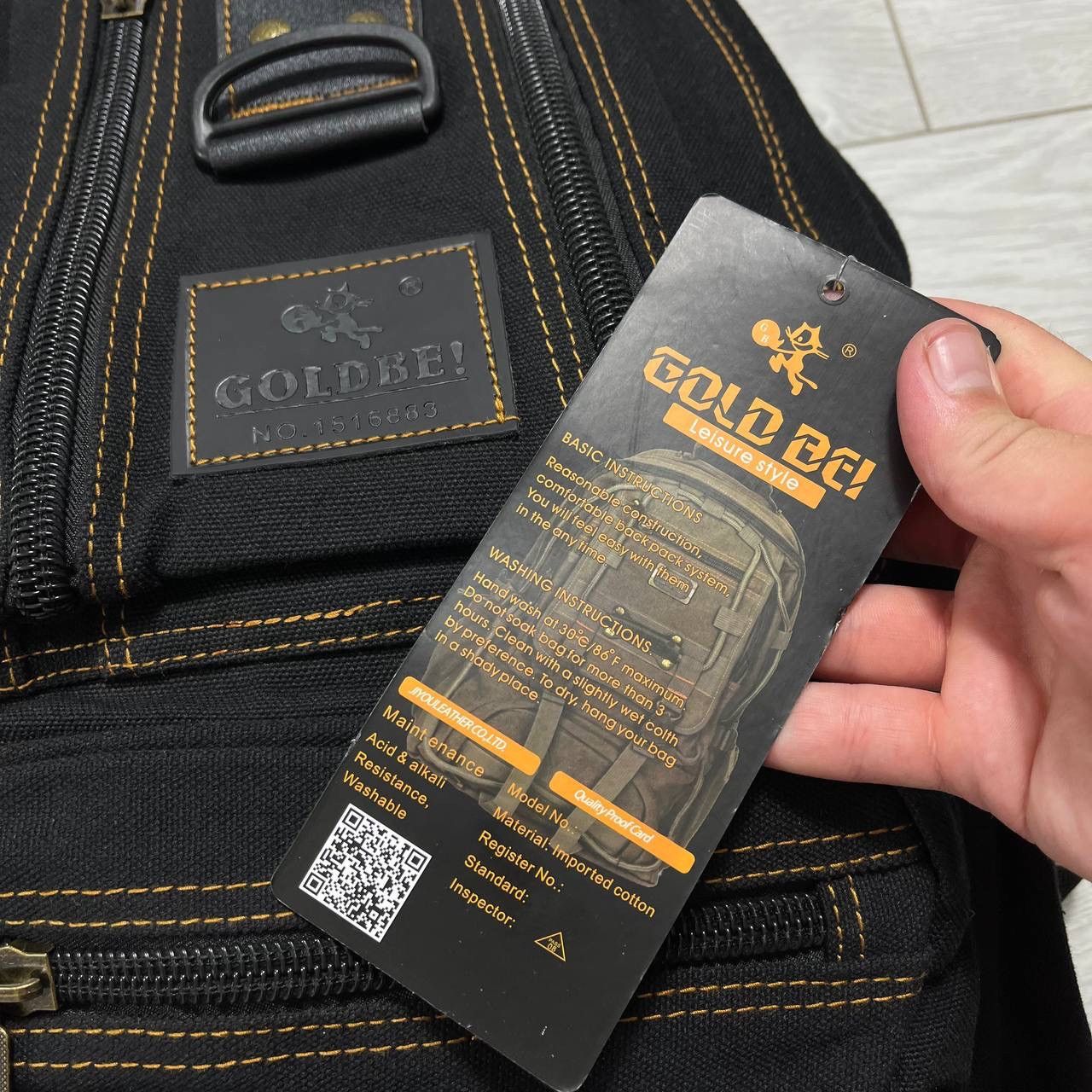 Japanese Brand Multi pocket Gold Be Gorpcore y2k black backpack Size ONE SIZE - 9 Thumbnail