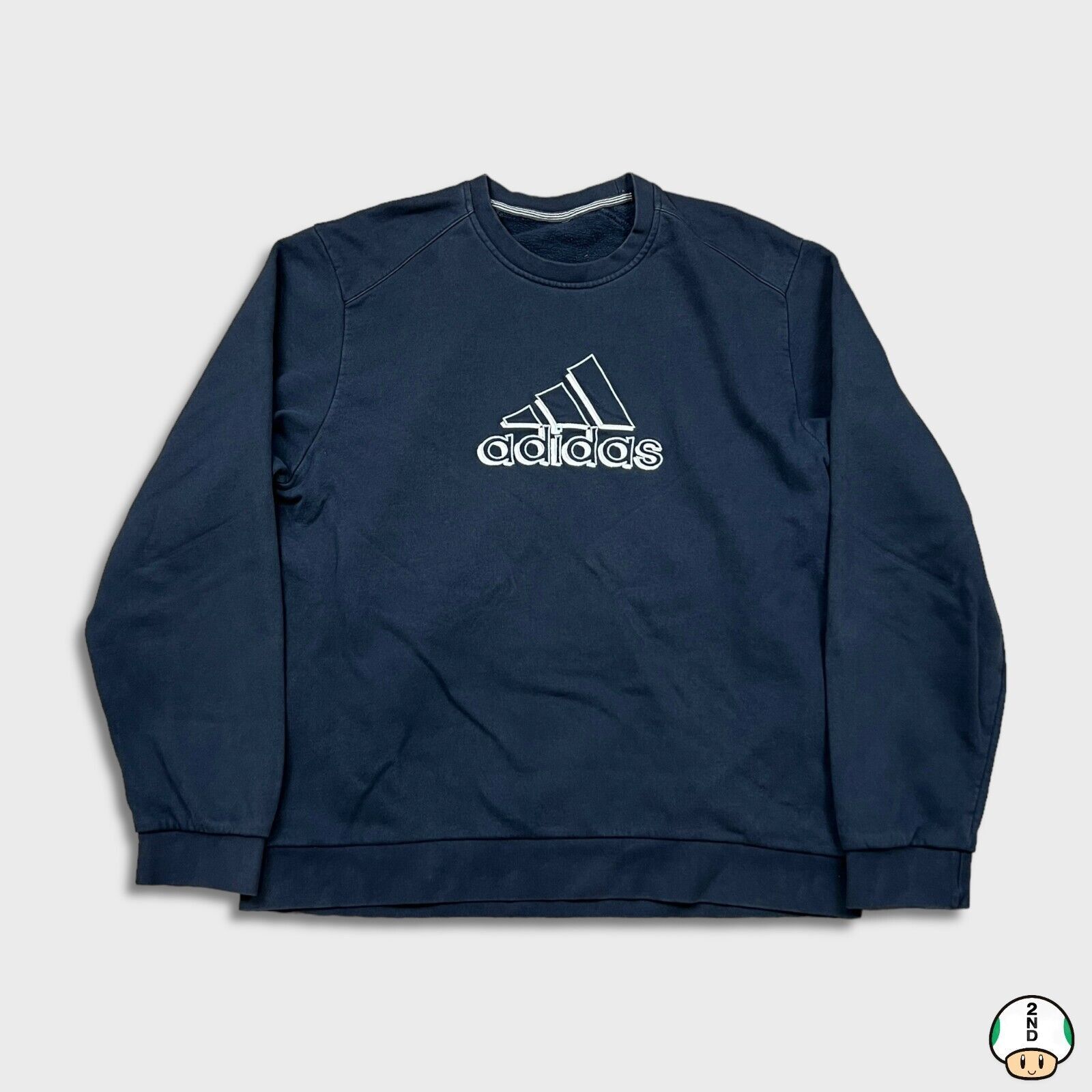 Adidas × Vintage Adidas Sweatshirt Medium Stripe Spell Out Pullover Crewneck Size US M / EU 48-50 / 2 - 1 Thumbnail