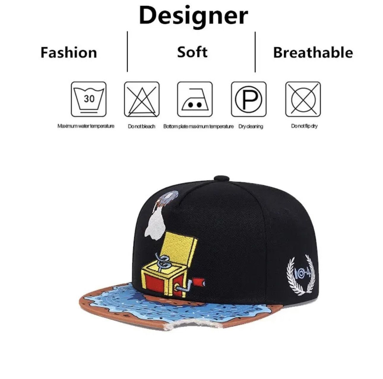 Designer Unisex Machine Fingers Embroidery Hip-hop Adjustable Casual Size ONE SIZE - 6 Thumbnail