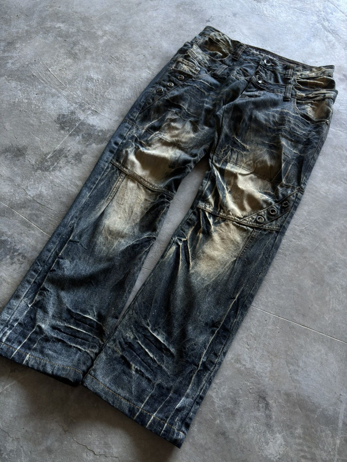 If Six Was Nine PUNK MINISTRY double waist crazy rusty wash japanese mudmax Size US 31 - 11 Thumbnail