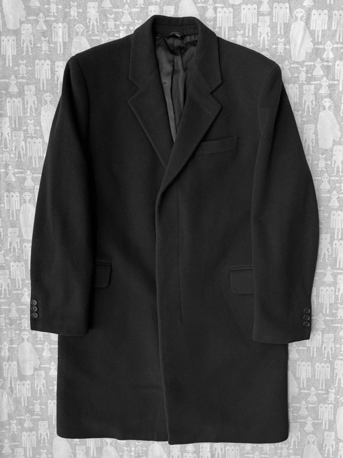 Helmut Lang Rare Archive Helmut Lang Leather Facemask Wool Coat