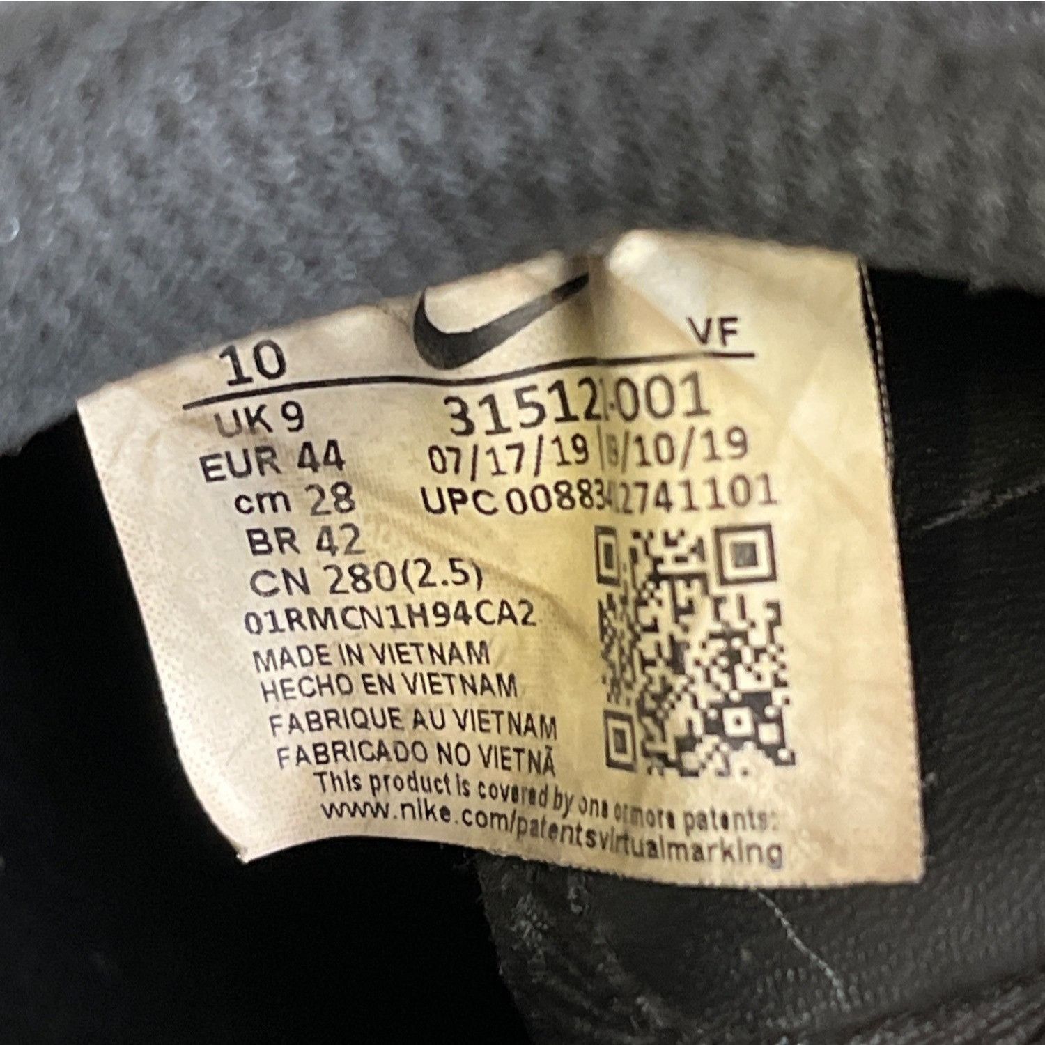Nike Nike Air Force 1s Men's Black Shoes/Sneakers Sz 10 SKU 4906 Size US 10 / EU 43 - 7 Thumbnail