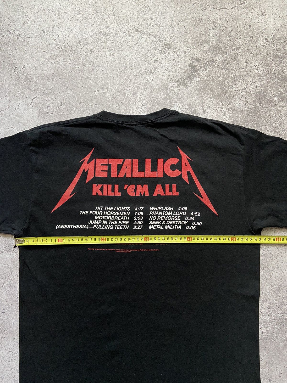 Band Tees Vintage Metallica Kill 'em All Reprint Tee Shirt Size US L / EU 52-54 / 3 - 5 Thumbnail