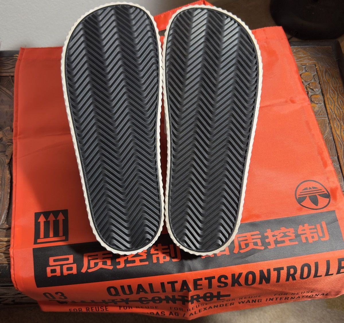 Adidas × Alexander Wang ADIDAS X ALEXANDER WANG Adilette Slides - D97932 - Men's 10 Size US 10 / EU 43 - 7 Thumbnail