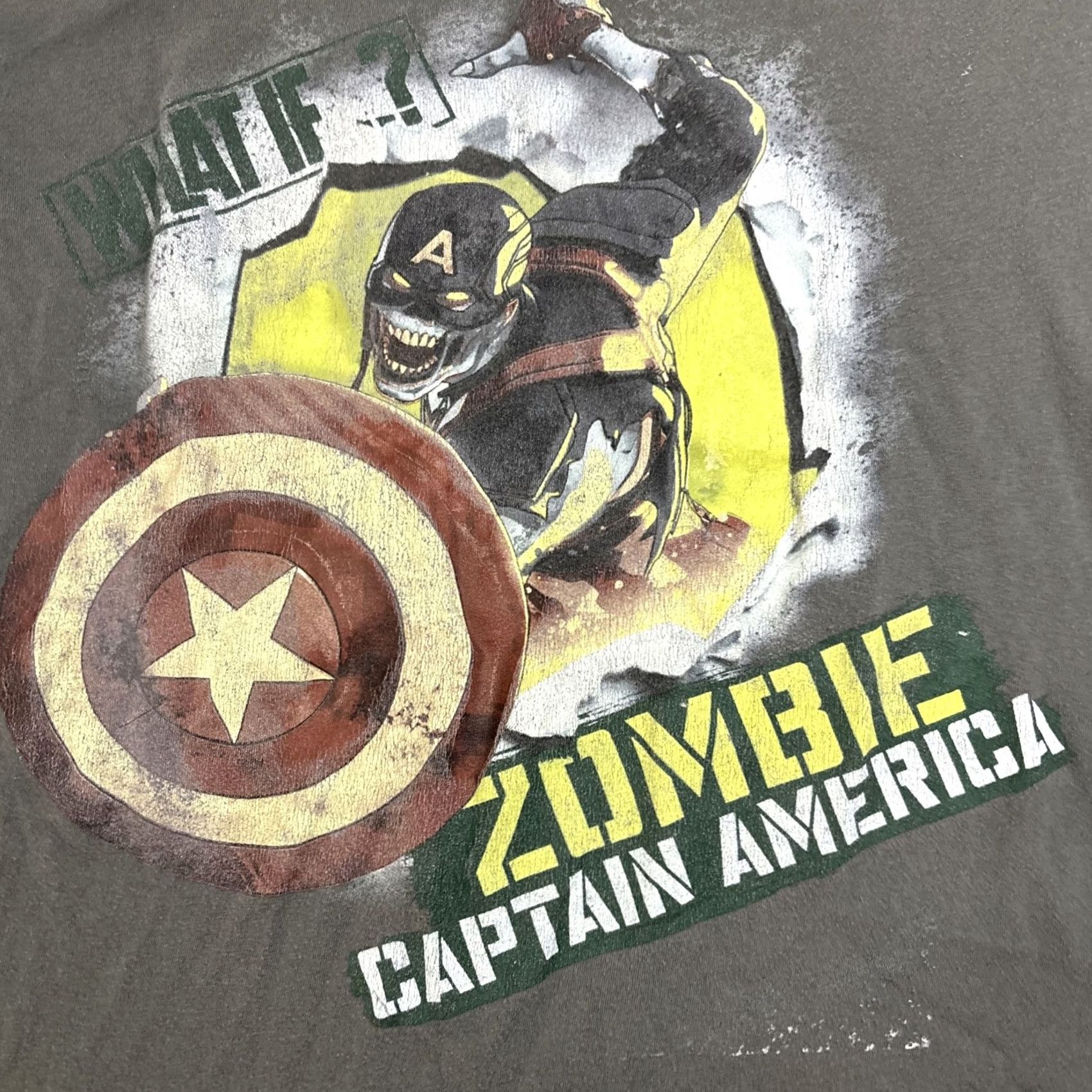 Vintage Marvel What If T Shirt Men’s Medium Gray Zombie Captain America Graphic Mens M Gray Shirts Size US M / EU 48-50 / 2 - 2 Thumbnail