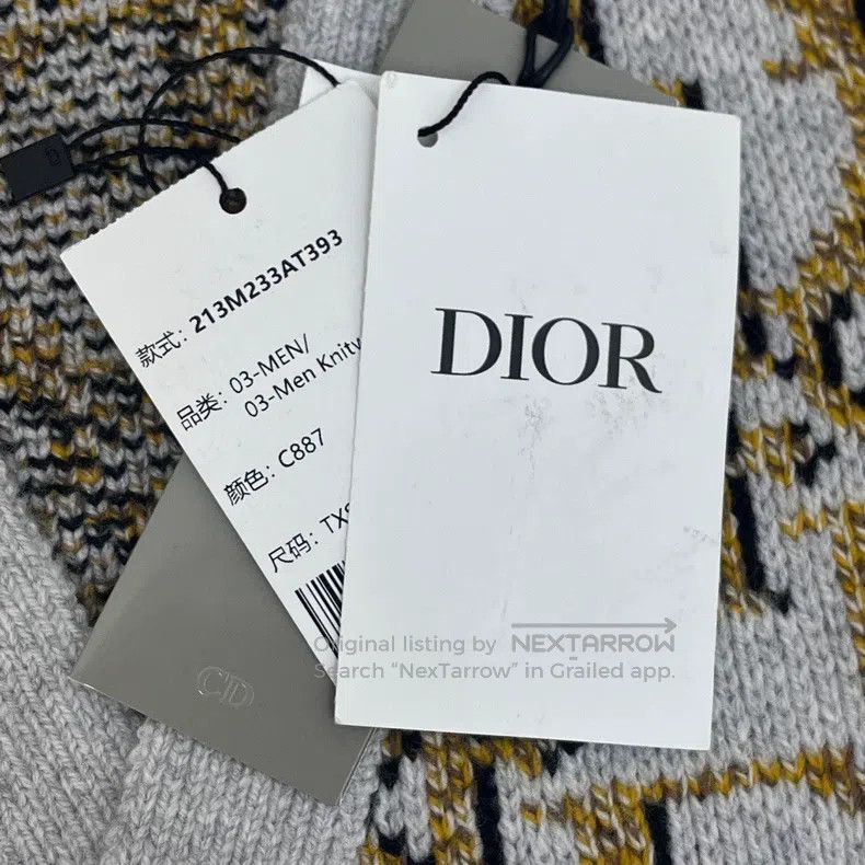 Dior Dior Gray full logo wool cardigan coat Size US XS / EU 42 / 0 - 7 Thumbnail