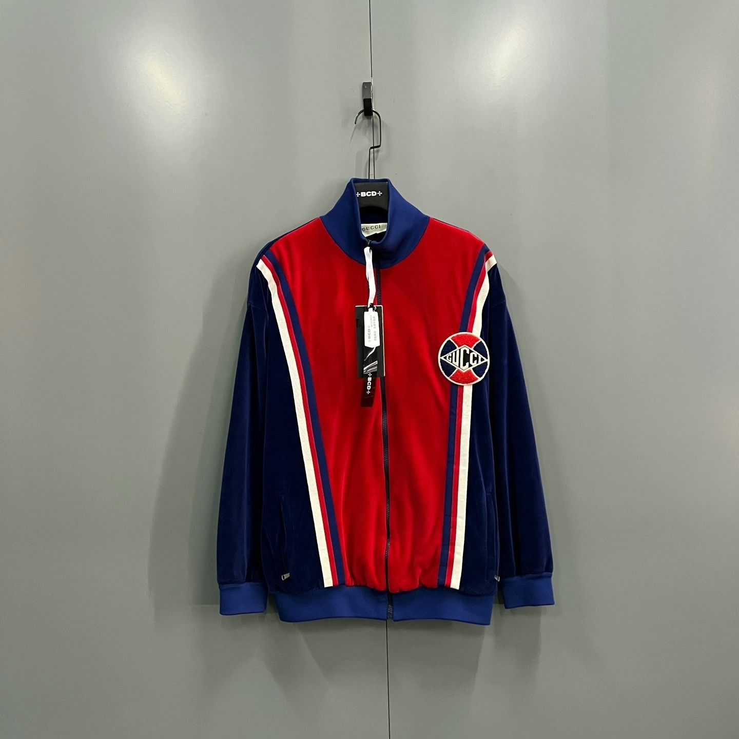 Gucci Gucci Color-Block Flocked Embroidery Zip Jacket Size US L / EU 52-54 / 3 - 1 Thumbnail