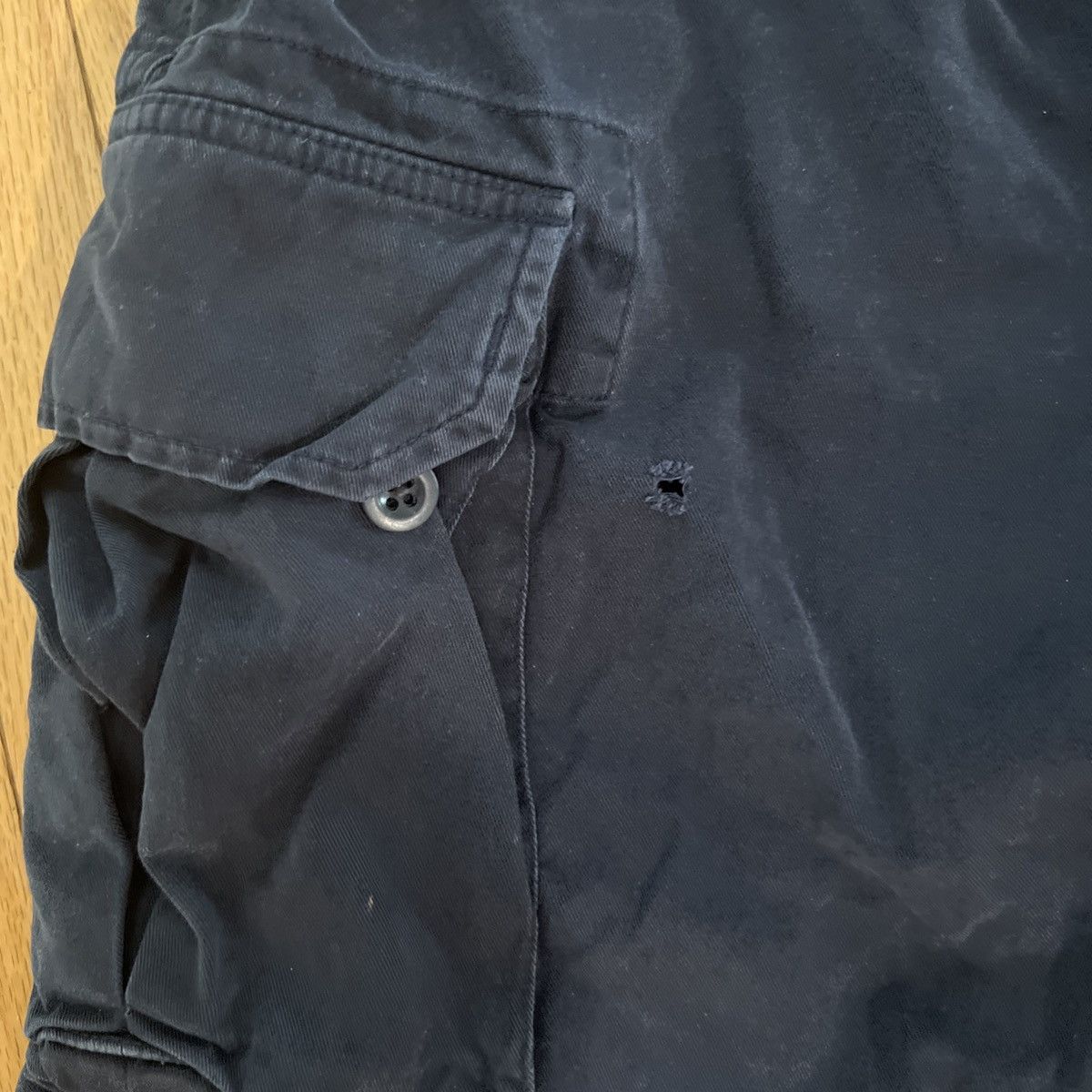 Polo Ralph Lauren VTG Polo Ralph Lauren Baggy Y2K Navy Military Cargo Shorts Size US 35 - 7 Thumbnail